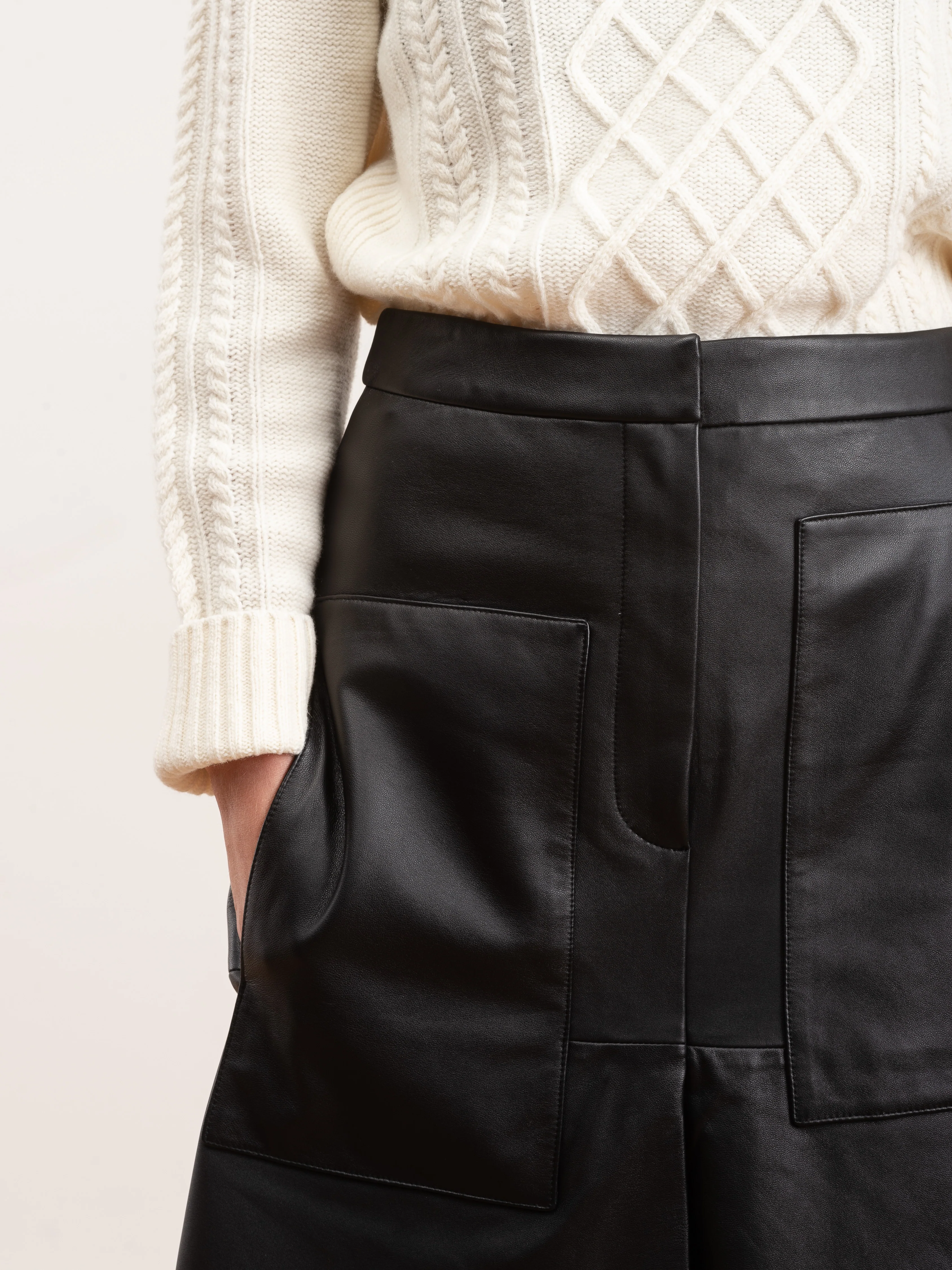 leather drape skirt - Image 5