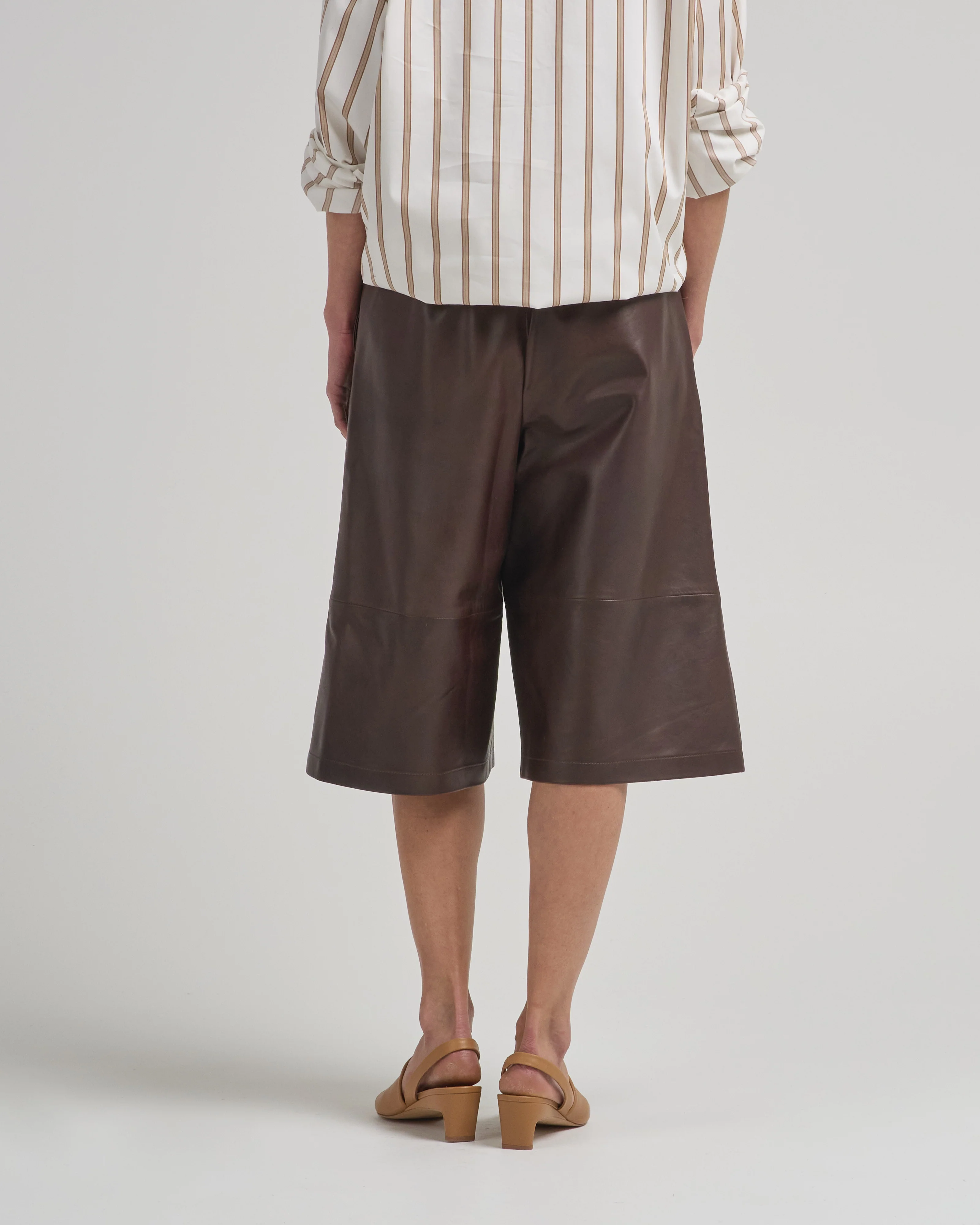 leather relaxed long short - Image 5