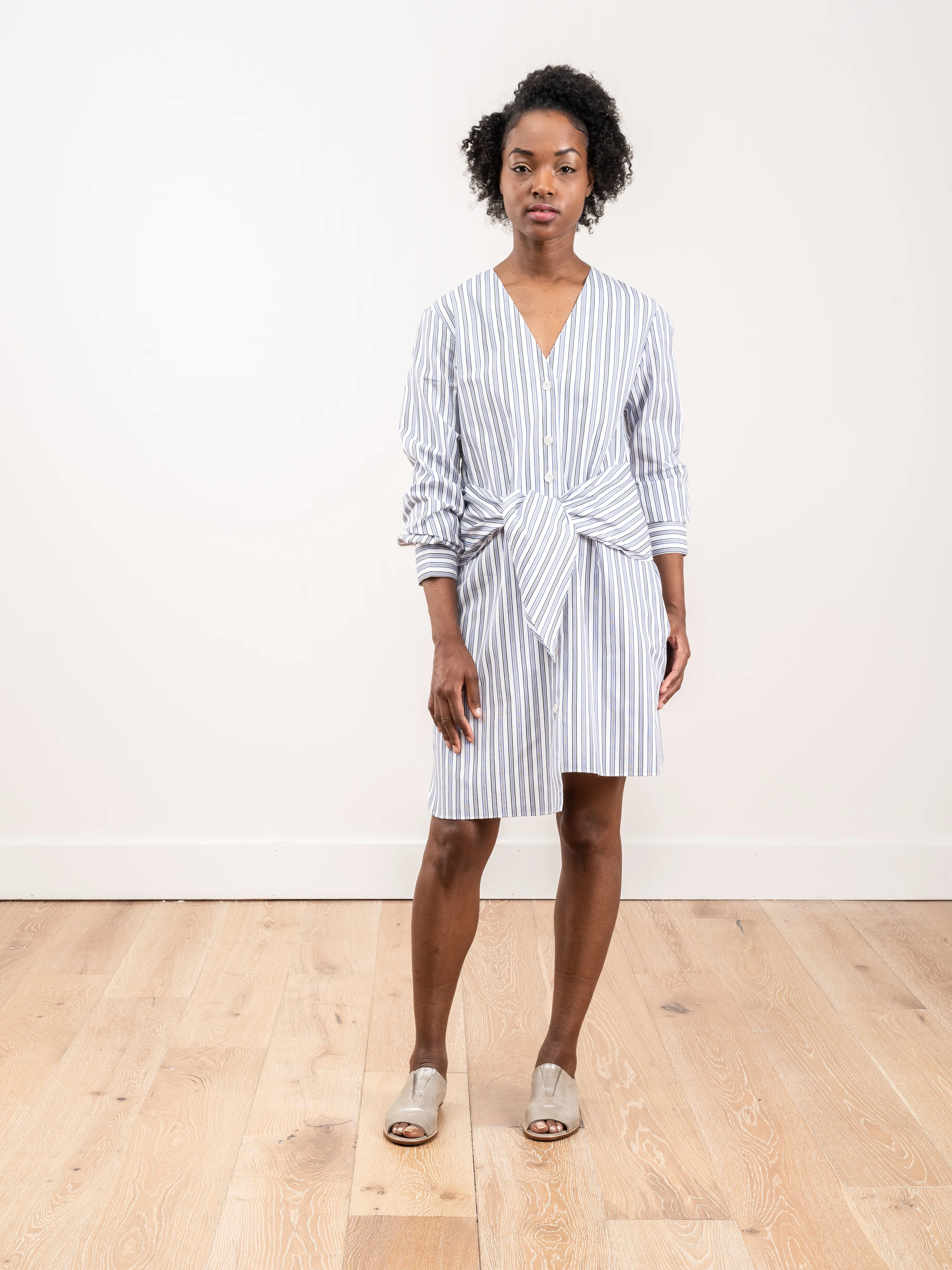 stripe vneck shirtdress - Image 2
