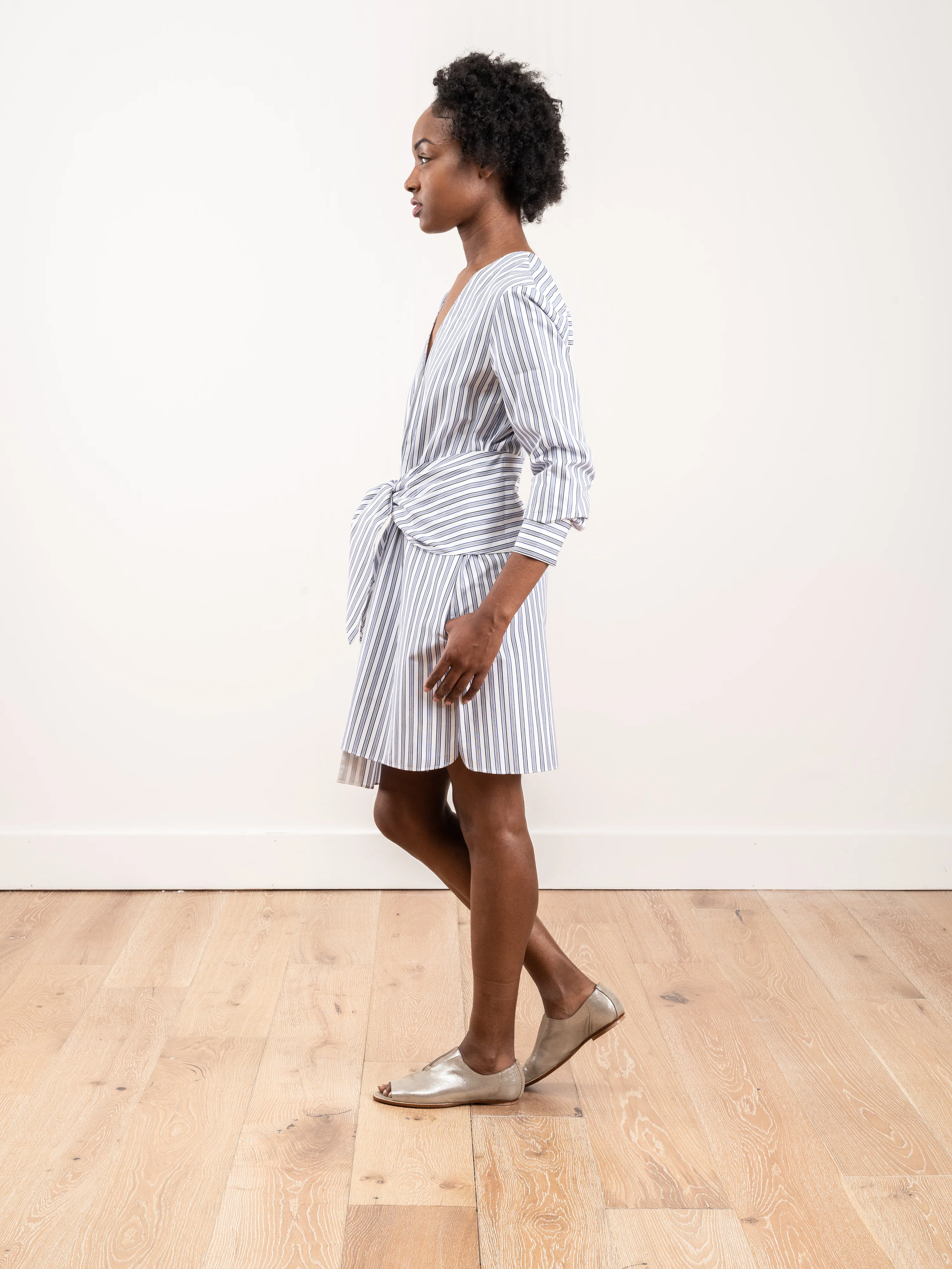 stripe vneck shirtdress - Image 3