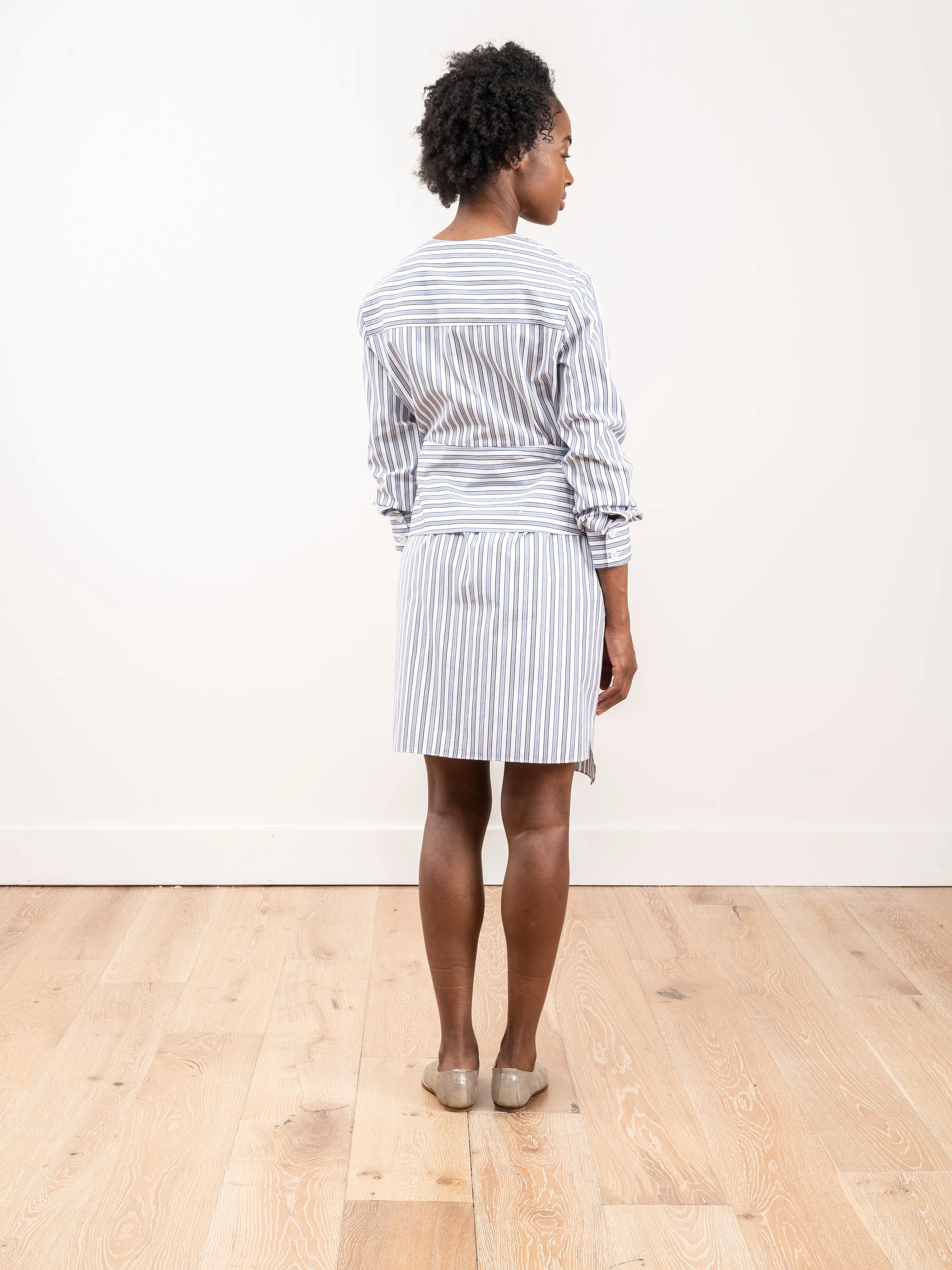 stripe vneck shirtdress - Image 4