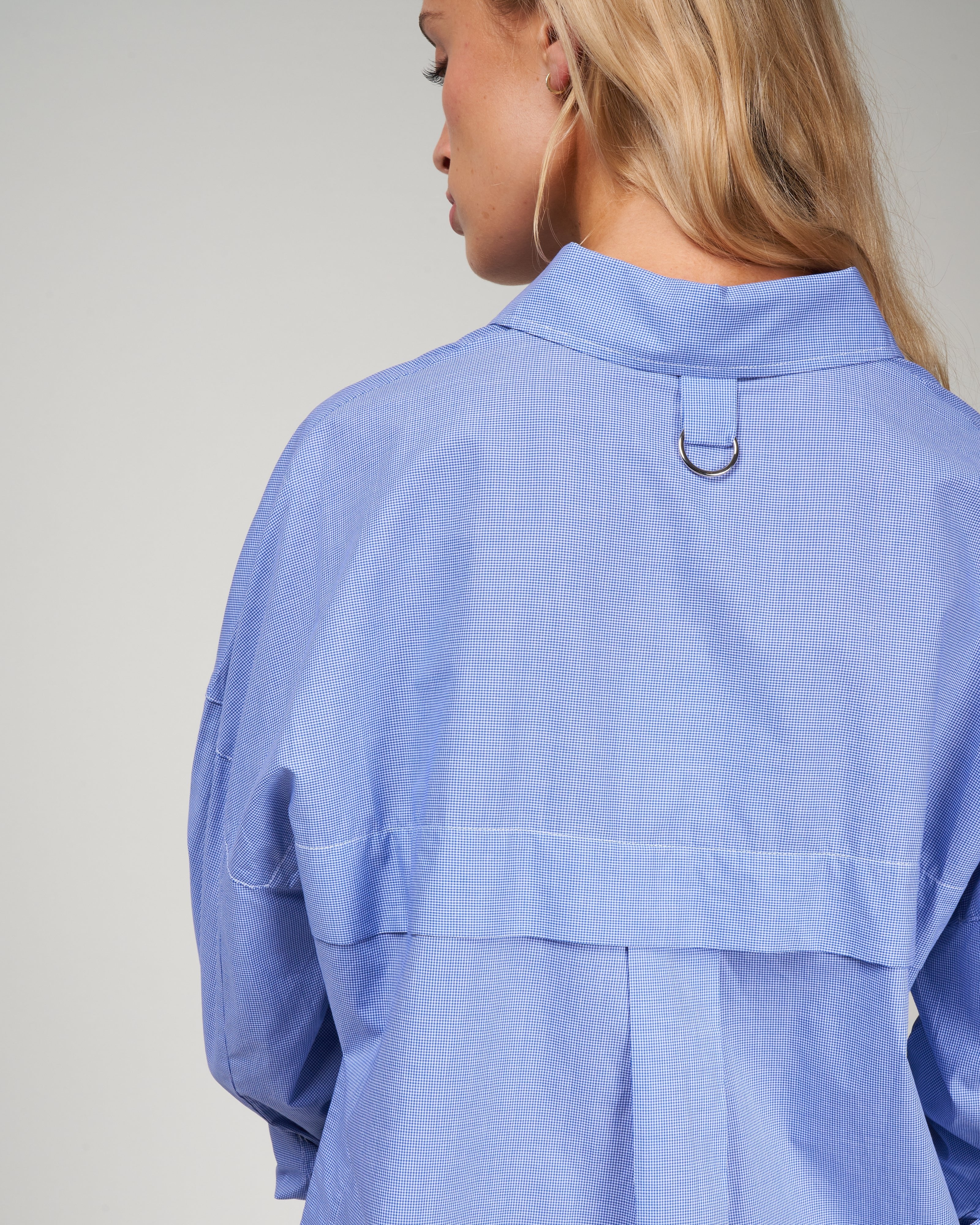 menswear check oversized shirt - blue multi - Image 5