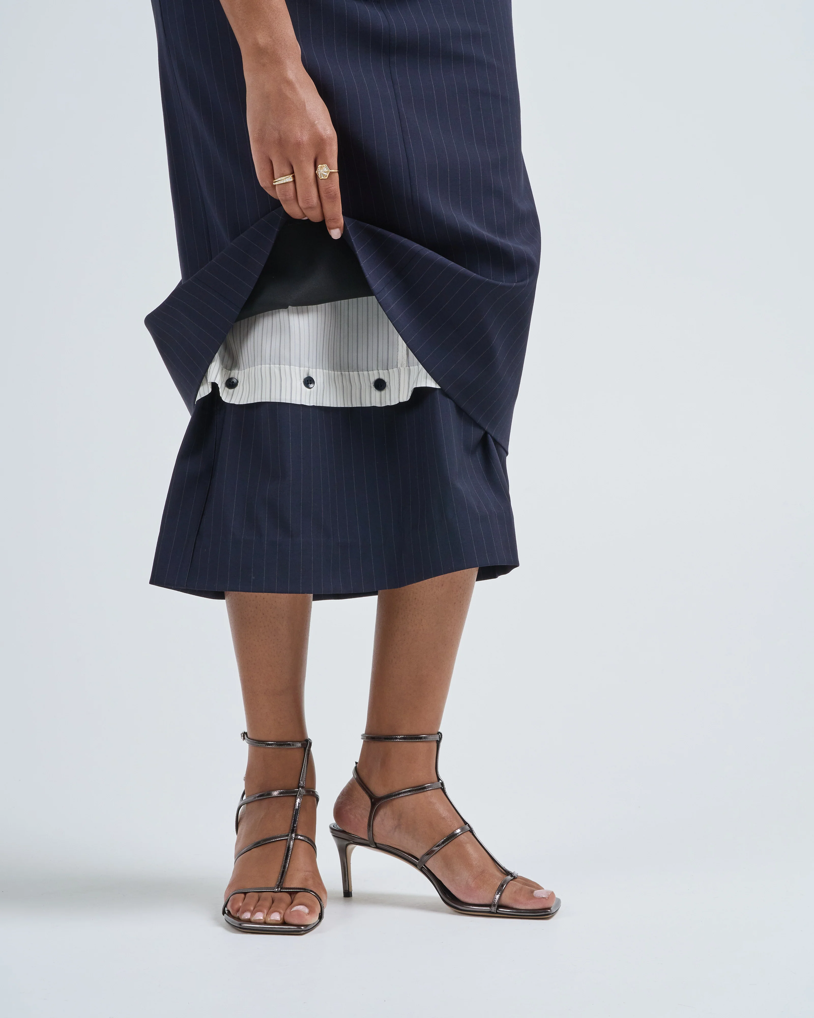 mier pinstripe convertible skirt - Image 5