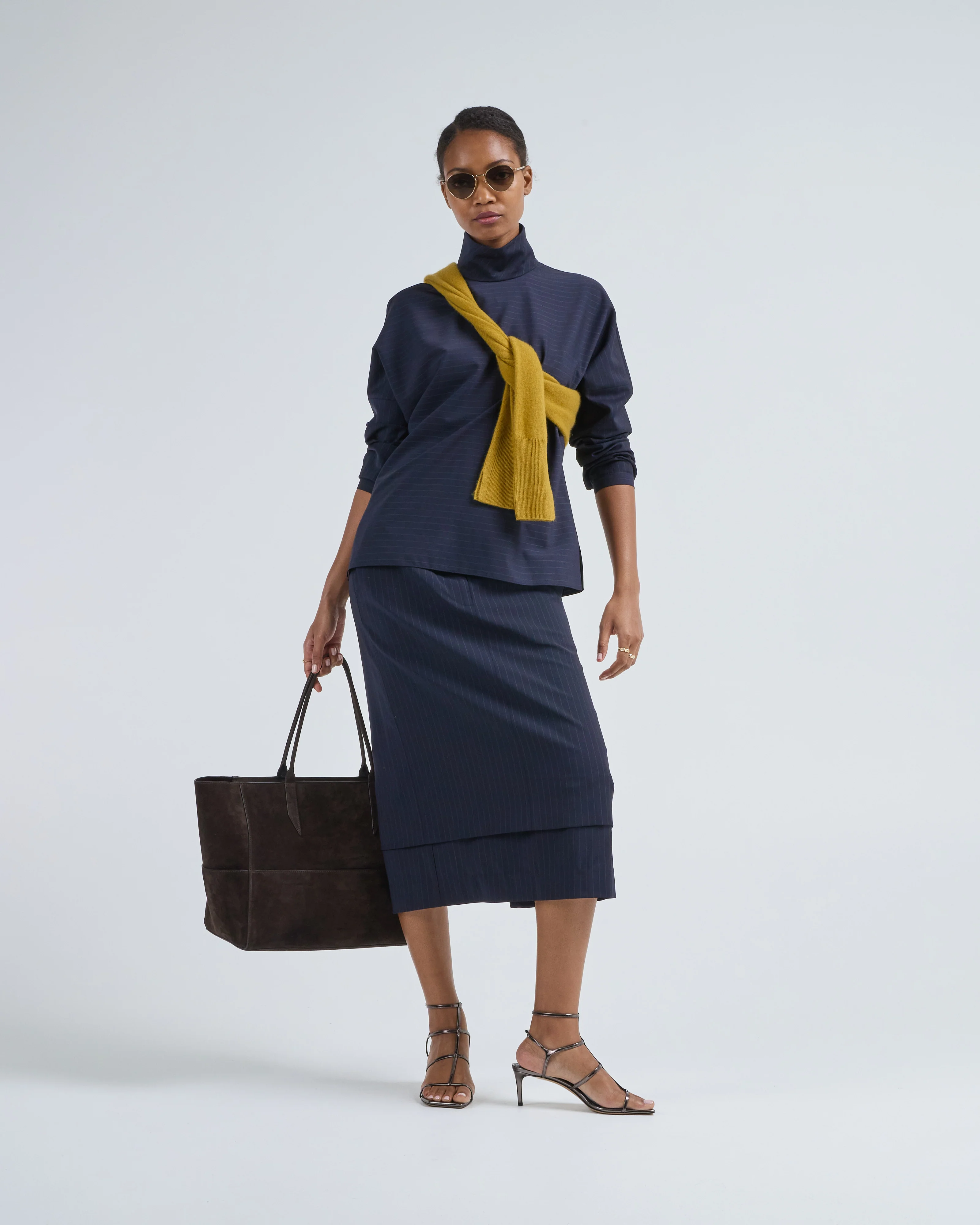 mier pinstripe convertible skirt - Image 6