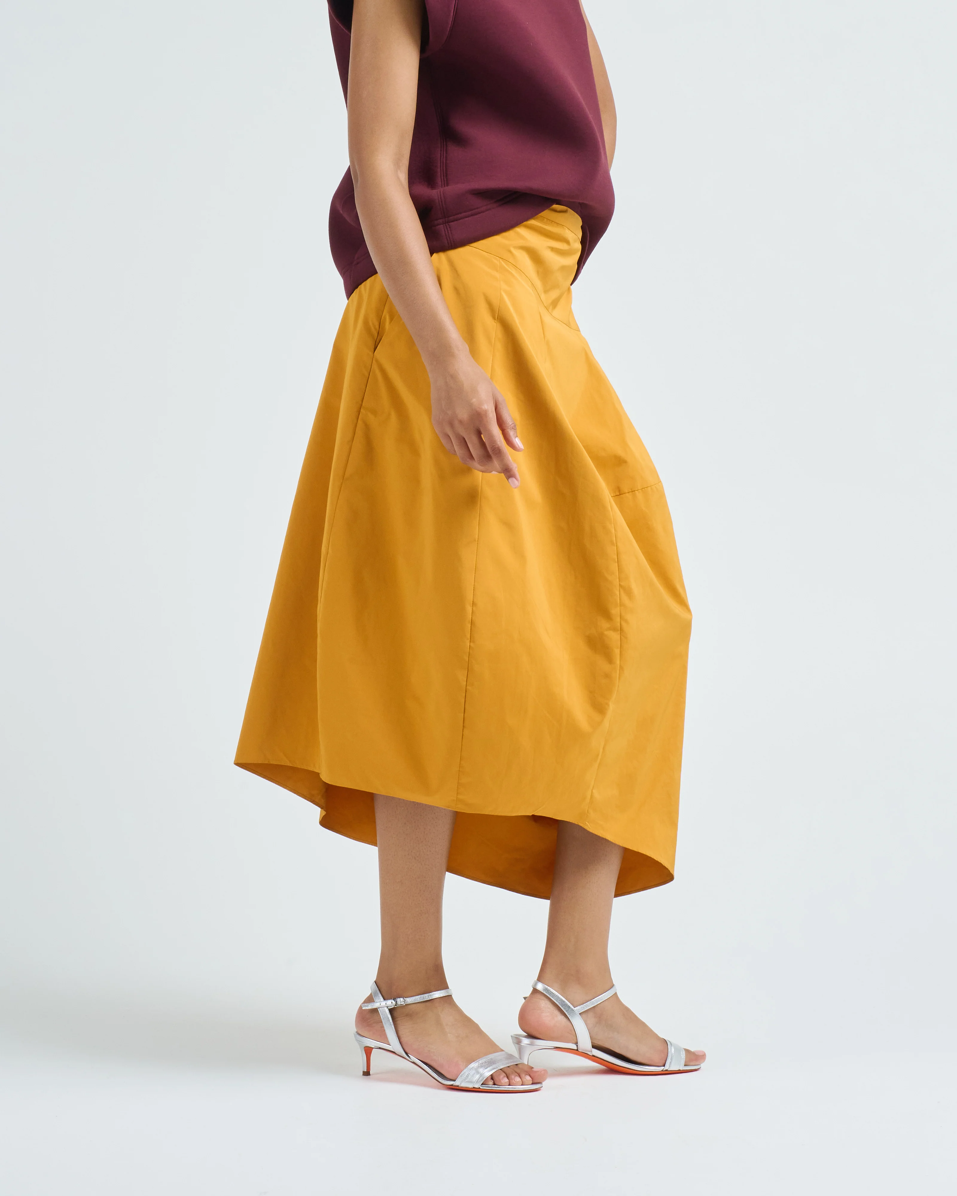 nylon asymmetrical balloon skirt - Image 3
