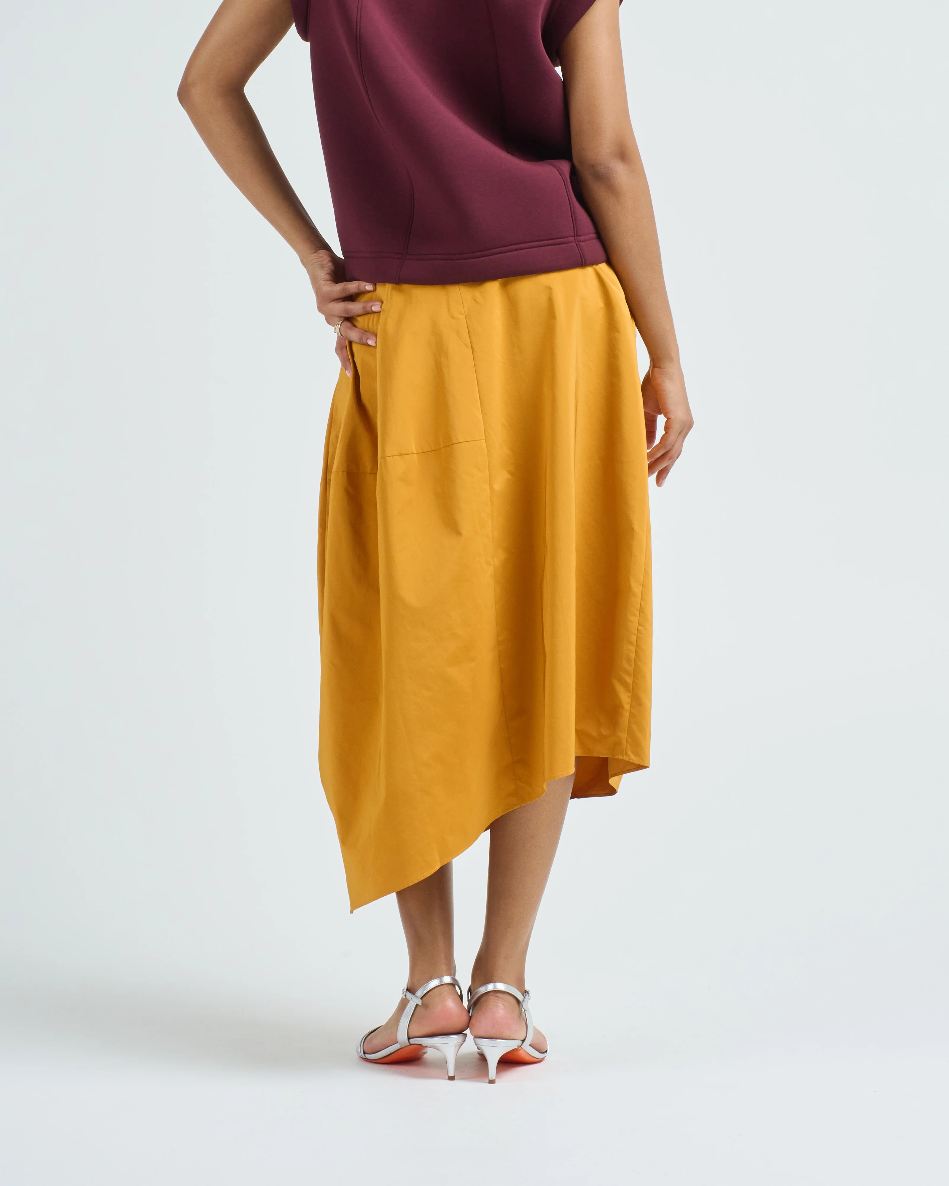 nylon asymmetrical balloon skirt - Image 4