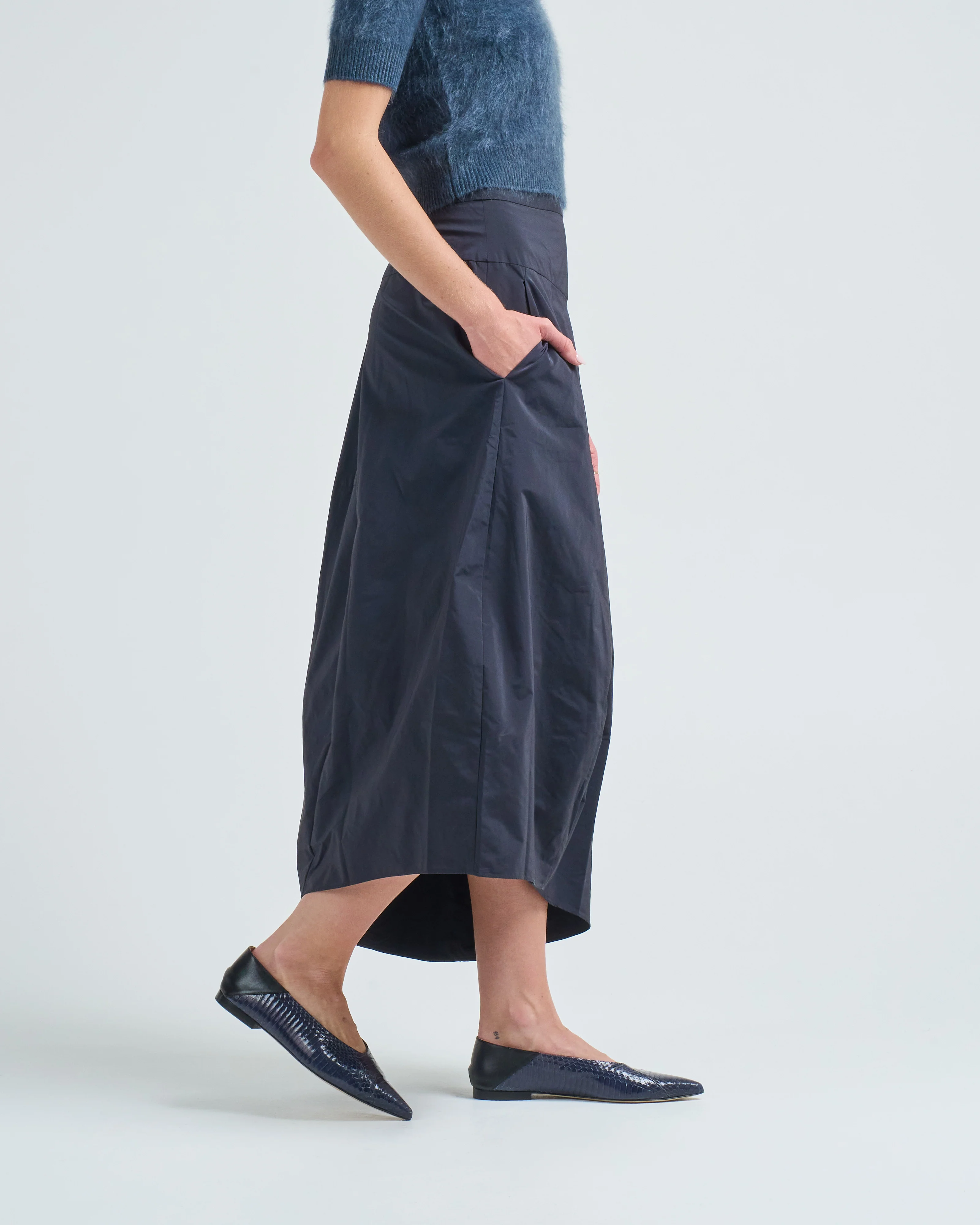 nylon asymmetrical balloon skirt - Image 3