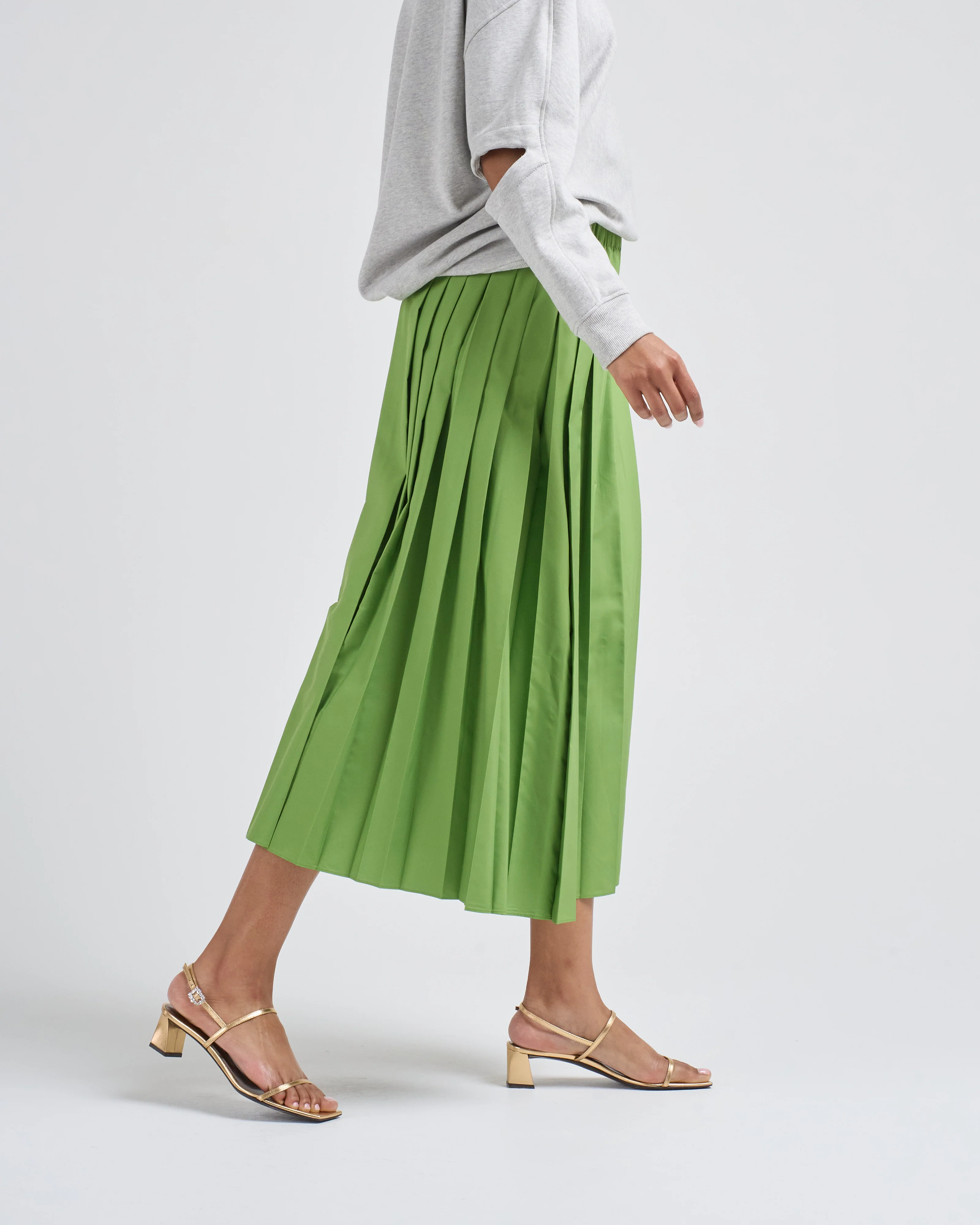 nylon pleated pull on skirt - Image 2