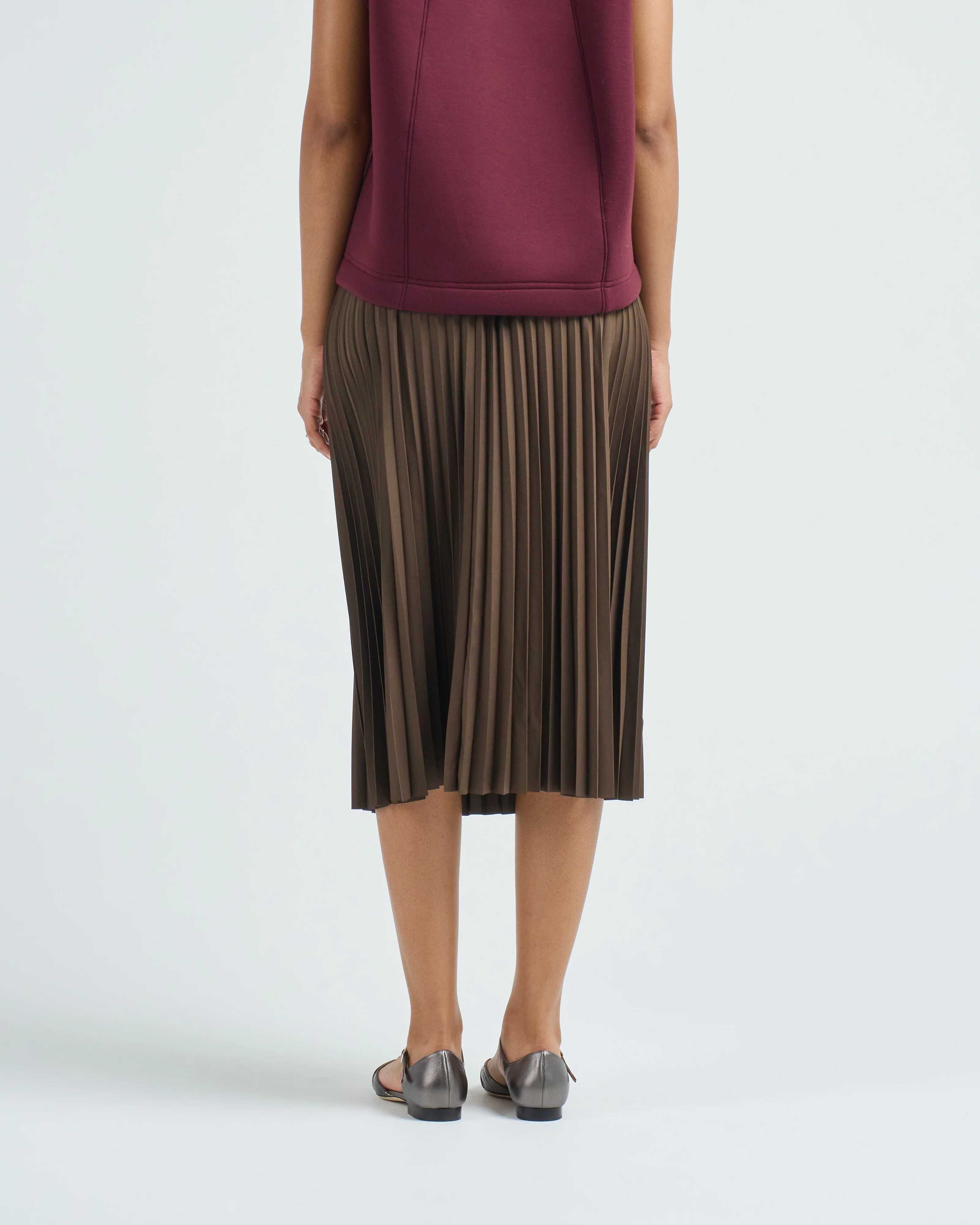 nylon pleating sunray pullon skirt - Image 4