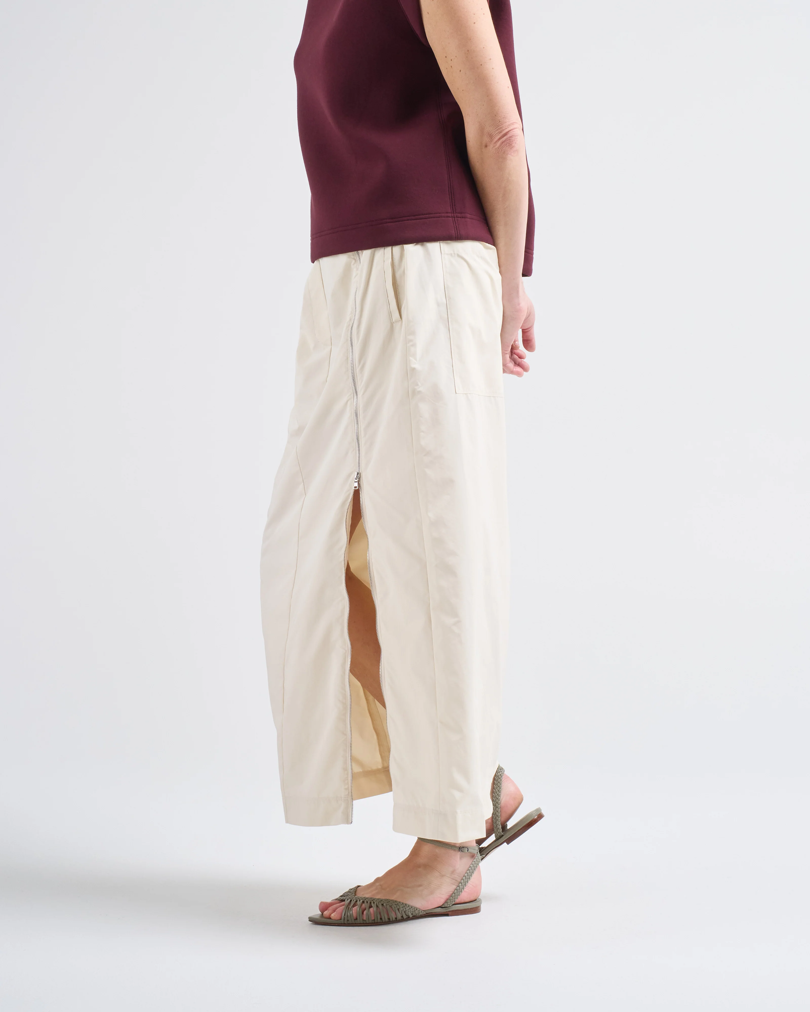 nylon zipper maxi skirt - Image 5