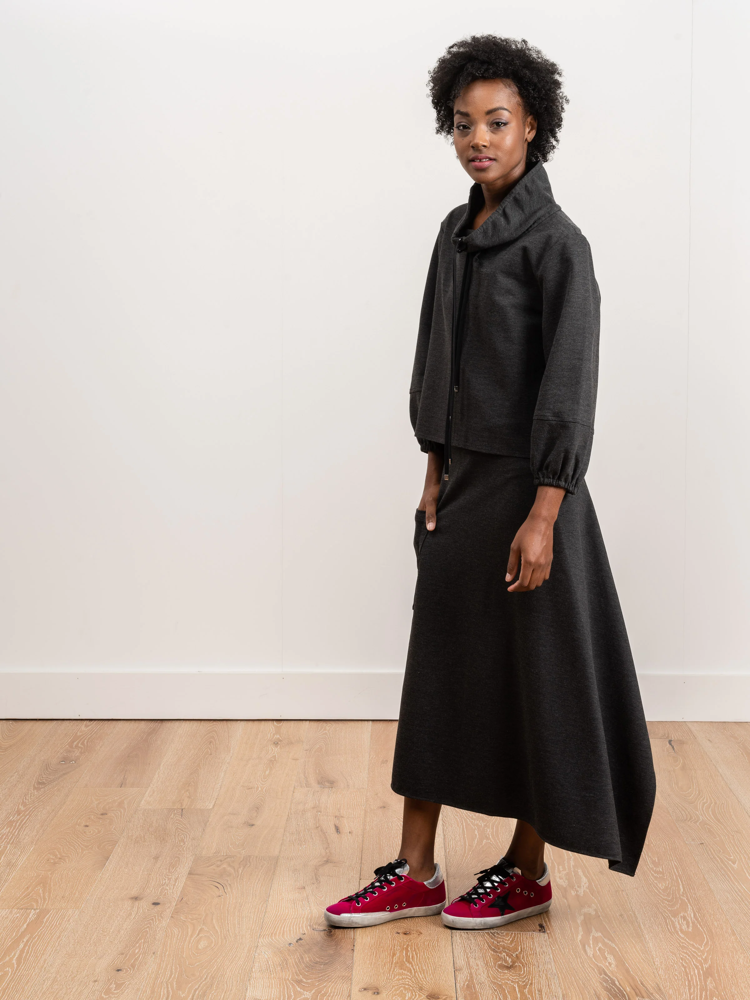 origami skirt - dark heather grey - Image 2