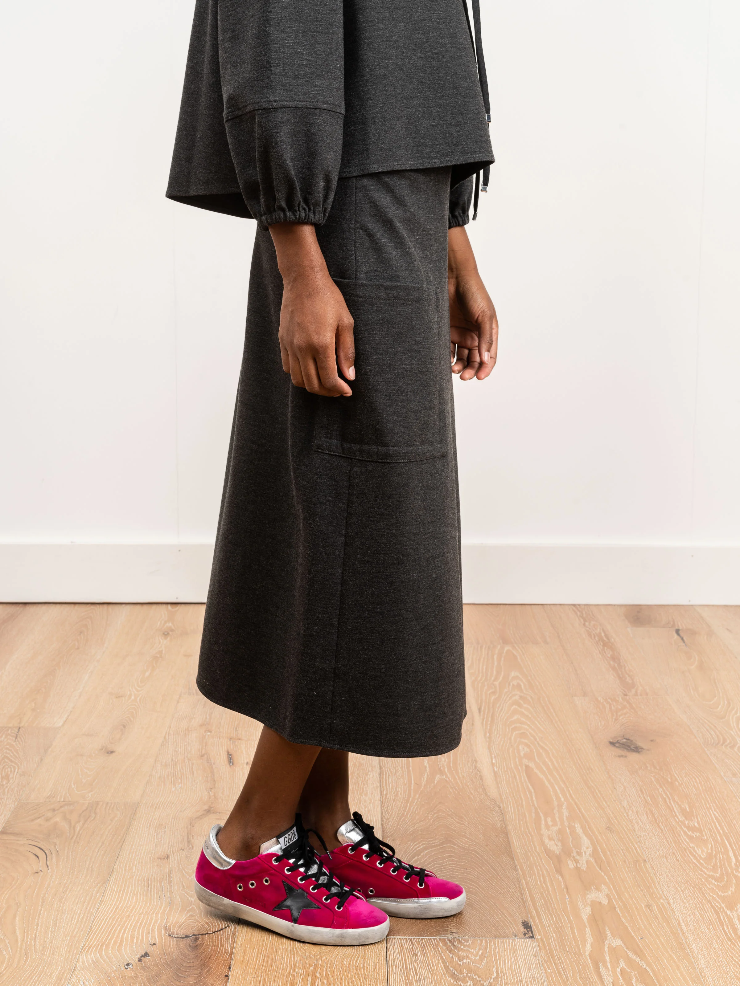 origami skirt - dark heather grey - Image 5