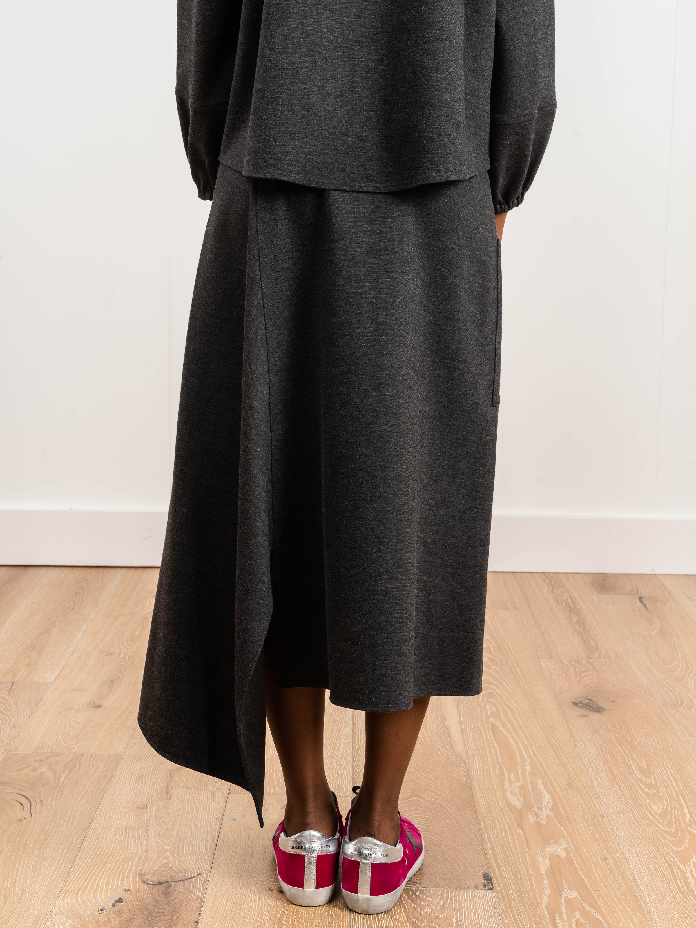 origami skirt - dark heather grey - Image 6