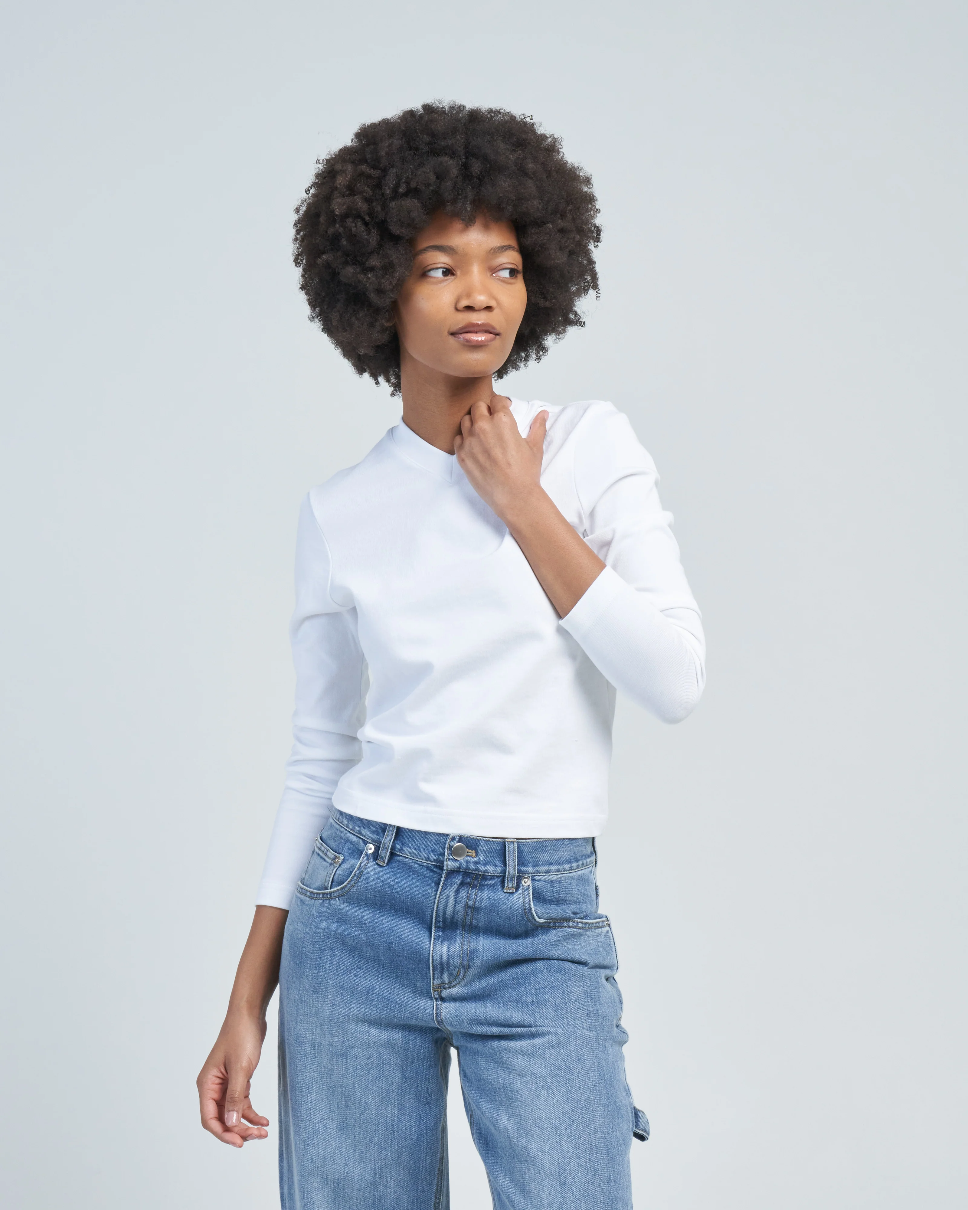 perfect shrunken v neck tee