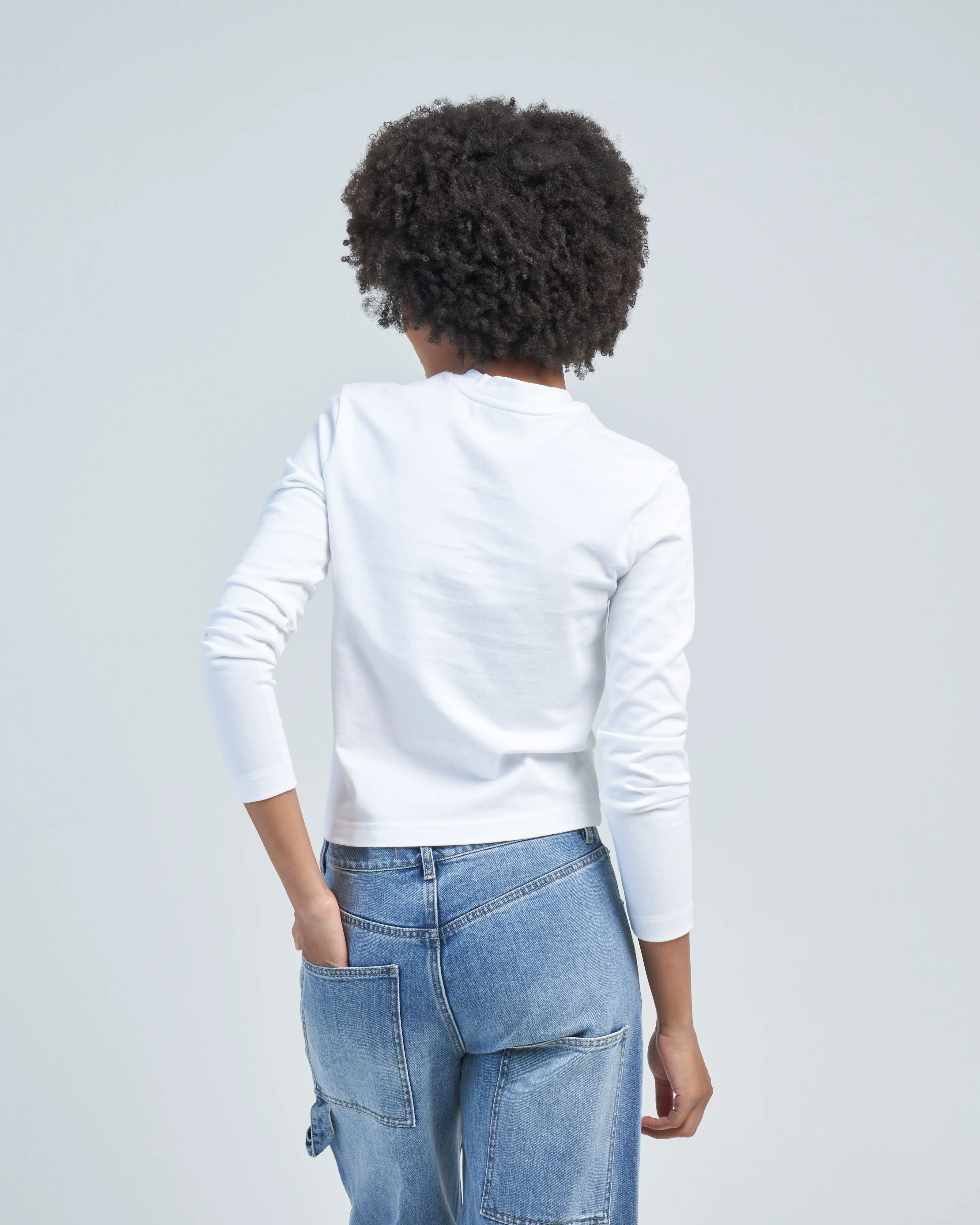 perfect shrunken v neck tee - Image 4