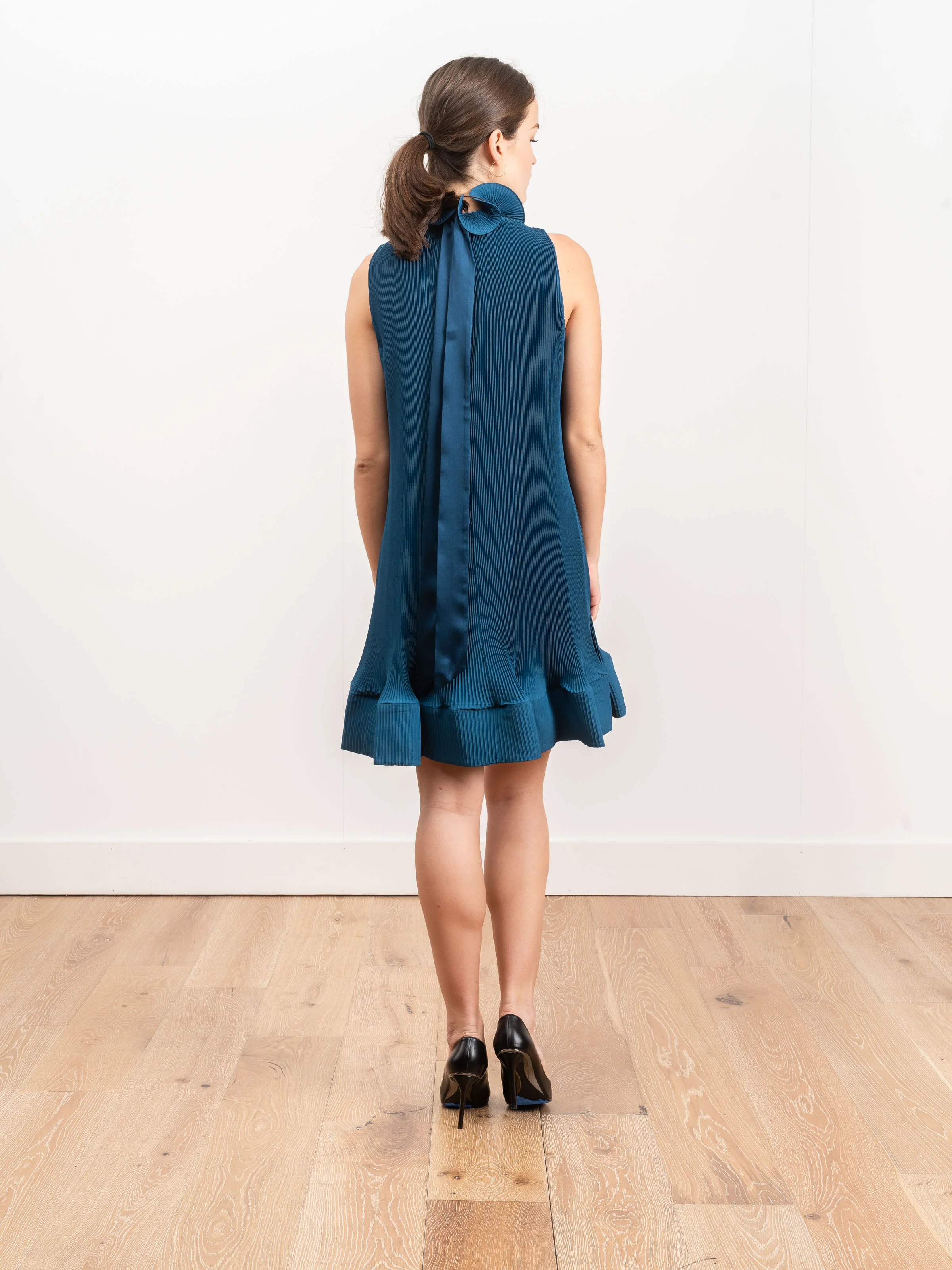 pleated short dress - Image 4