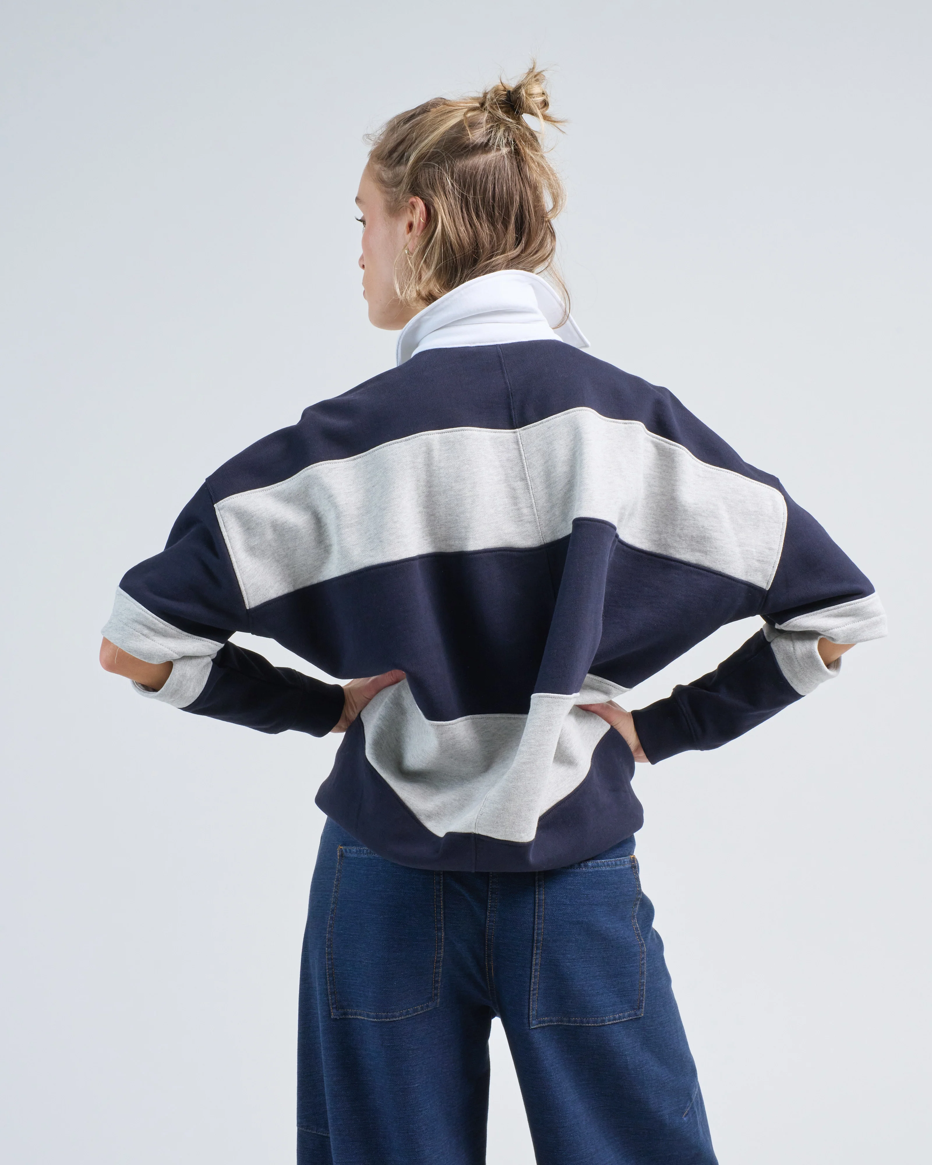 polo collar cocoon sweatshirt - Image 5