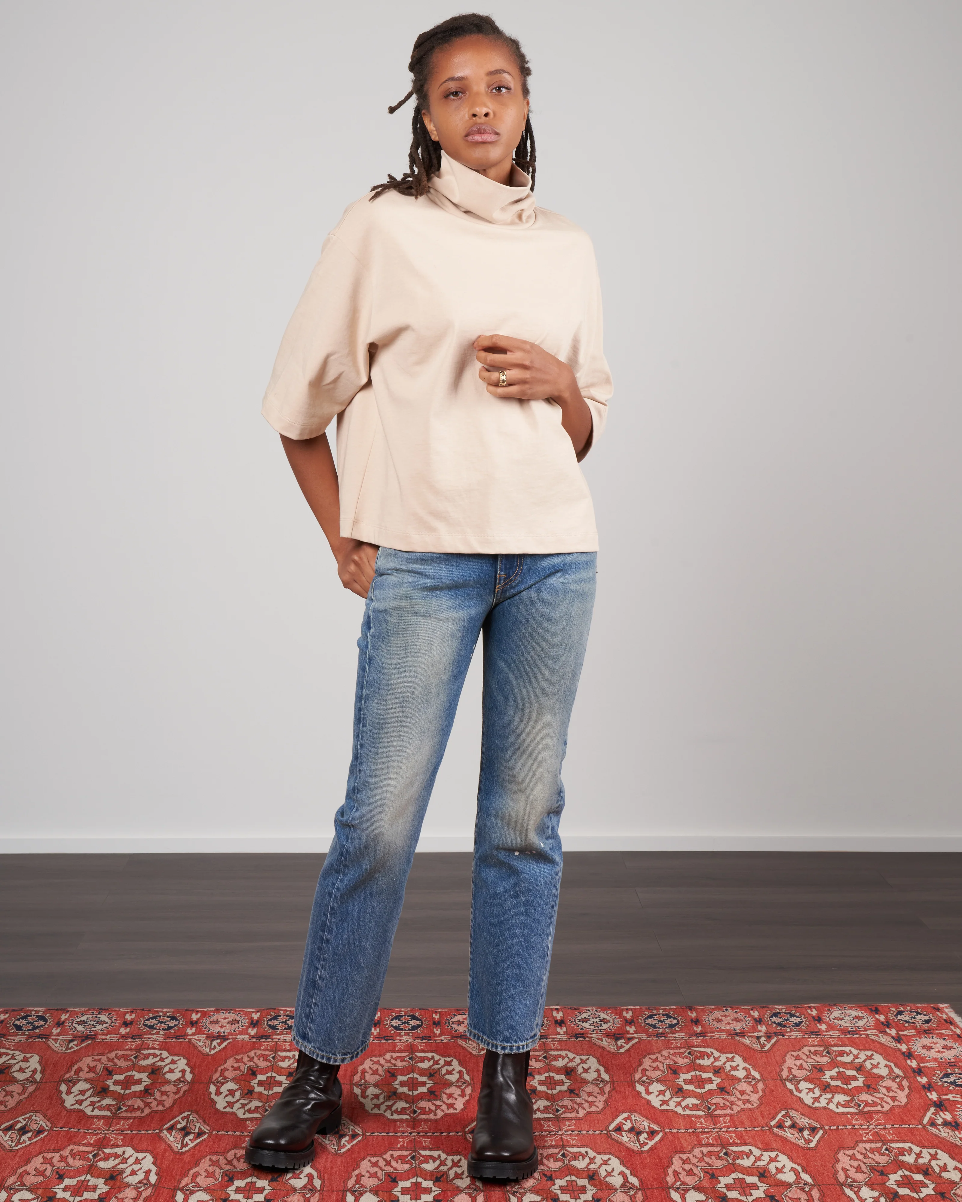 punto milano turtleneck shirt - light toffee - Image 2