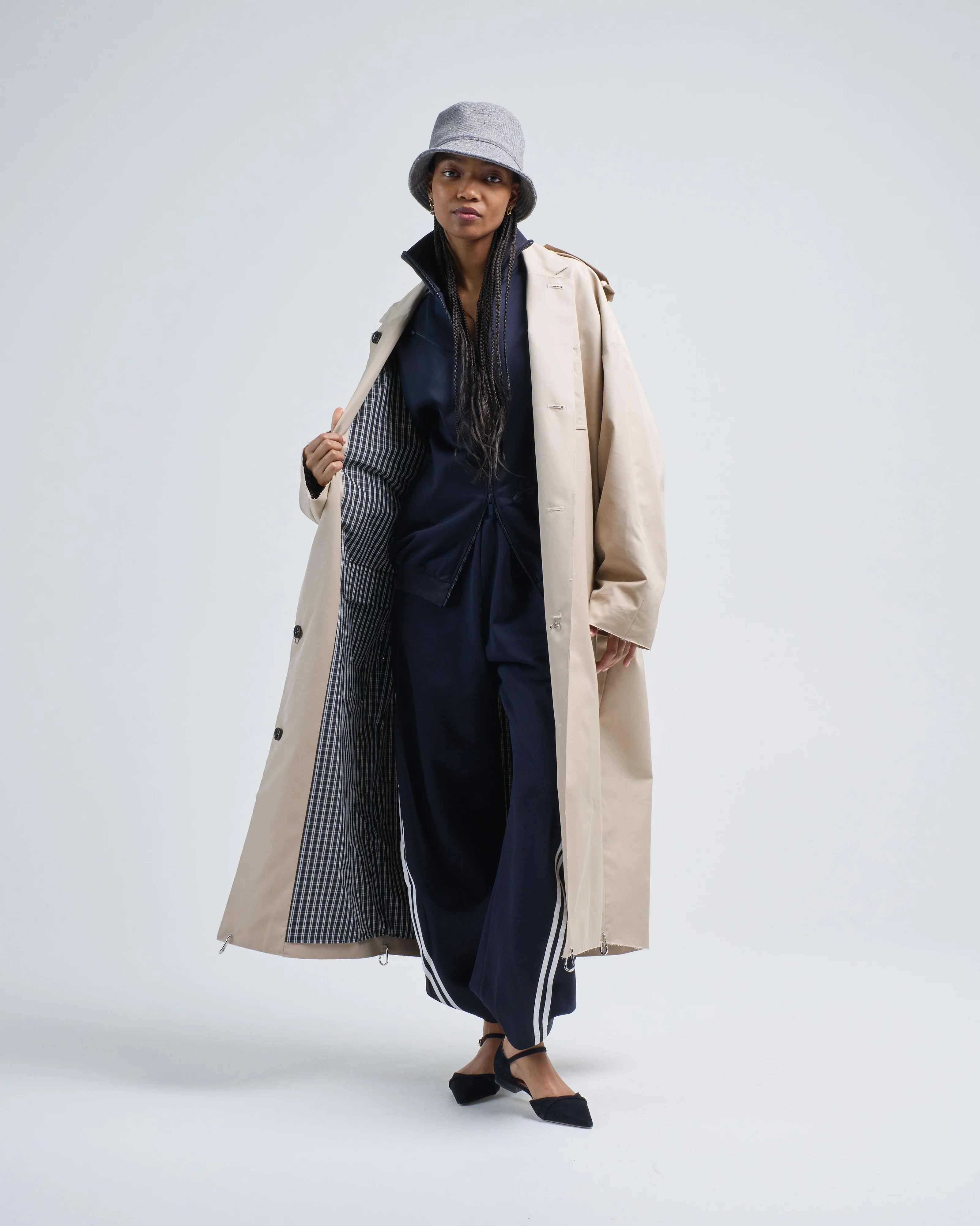 reversible cuffed trench - Image 4