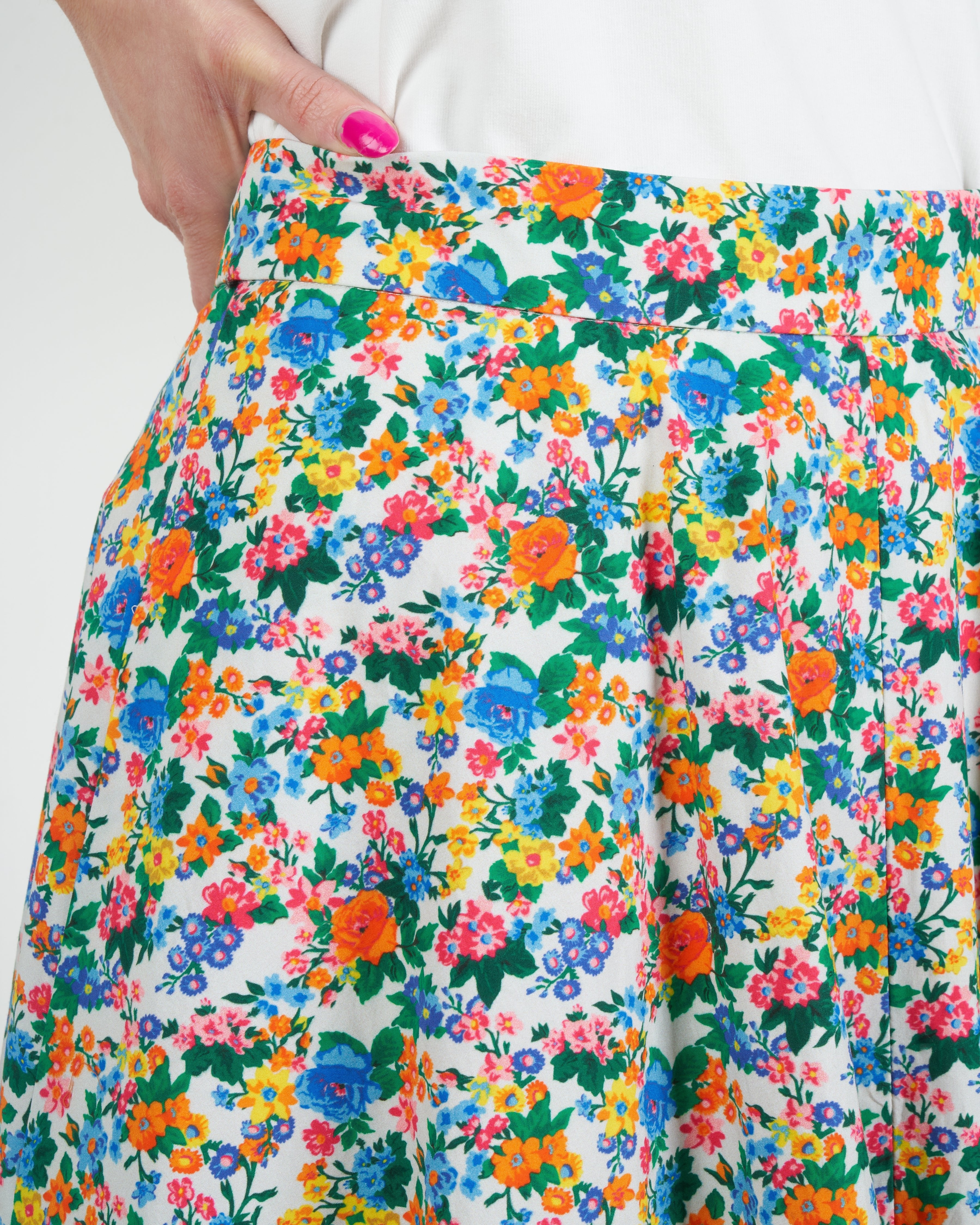 sabine floral bubble skirt - grey multi - Image 5