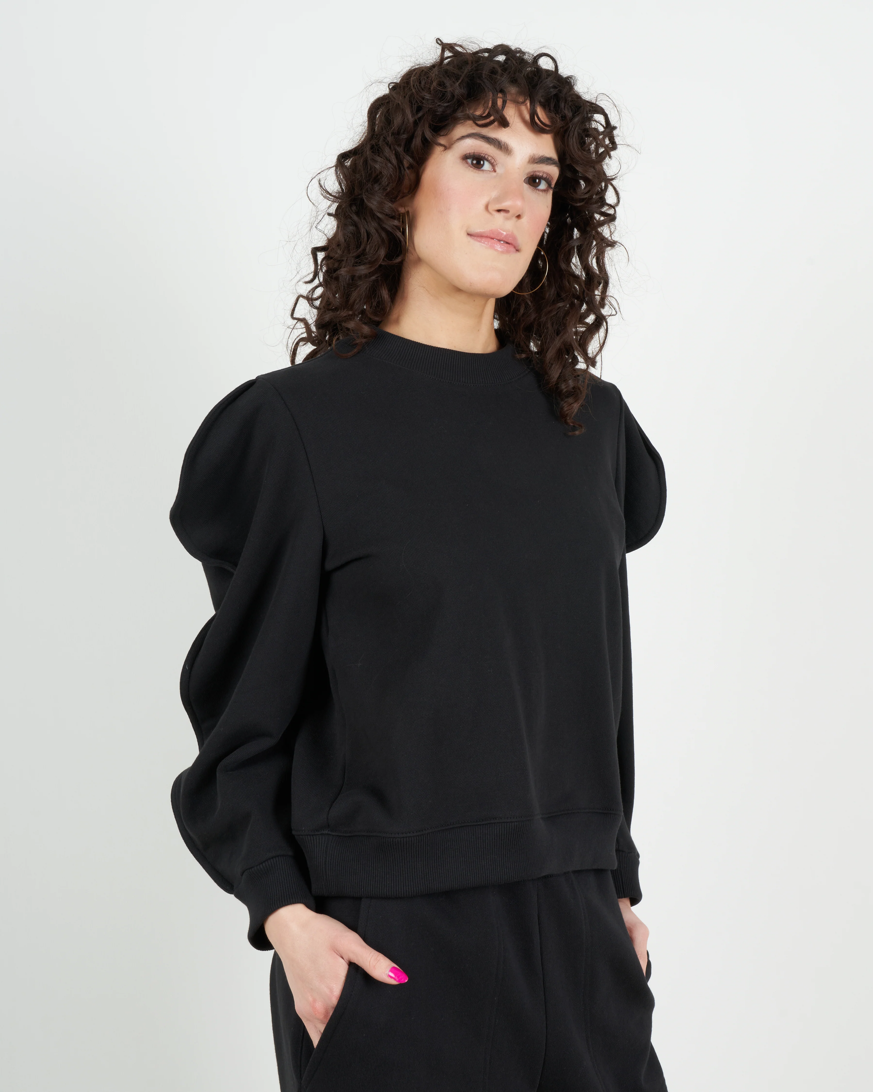 scallop sweatshirt - black black - Image 3