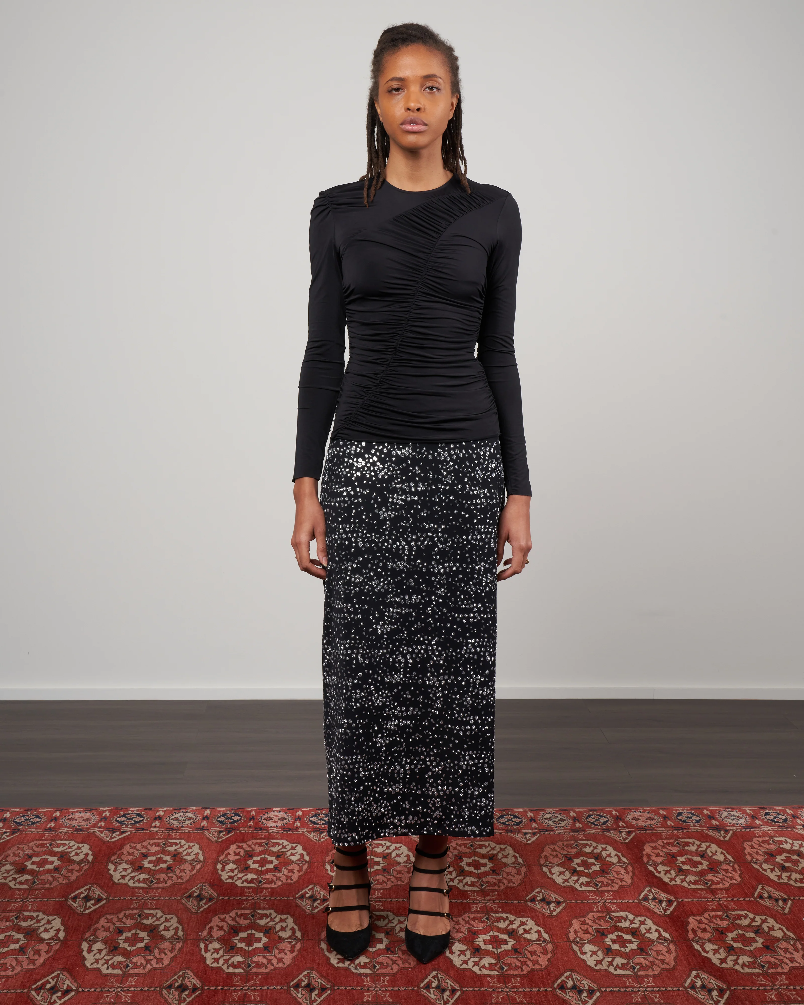 scintilla jersey pencil skirt - black - Image 2