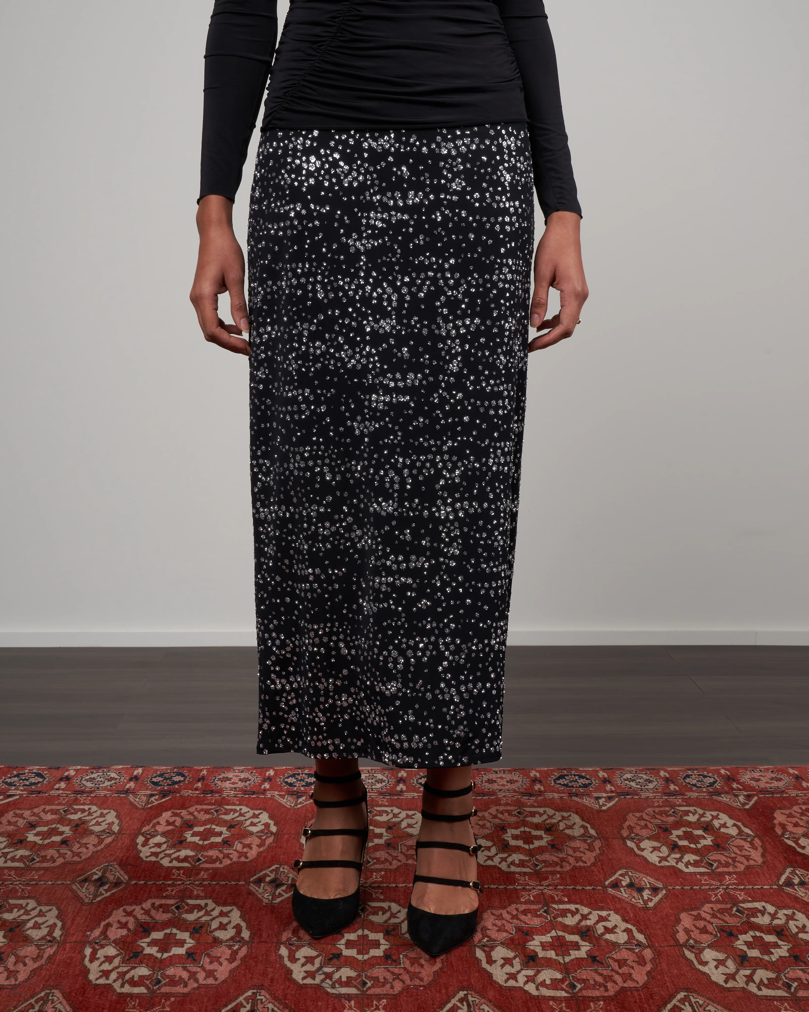 scintilla jersey pencil skirt - black - Image 3