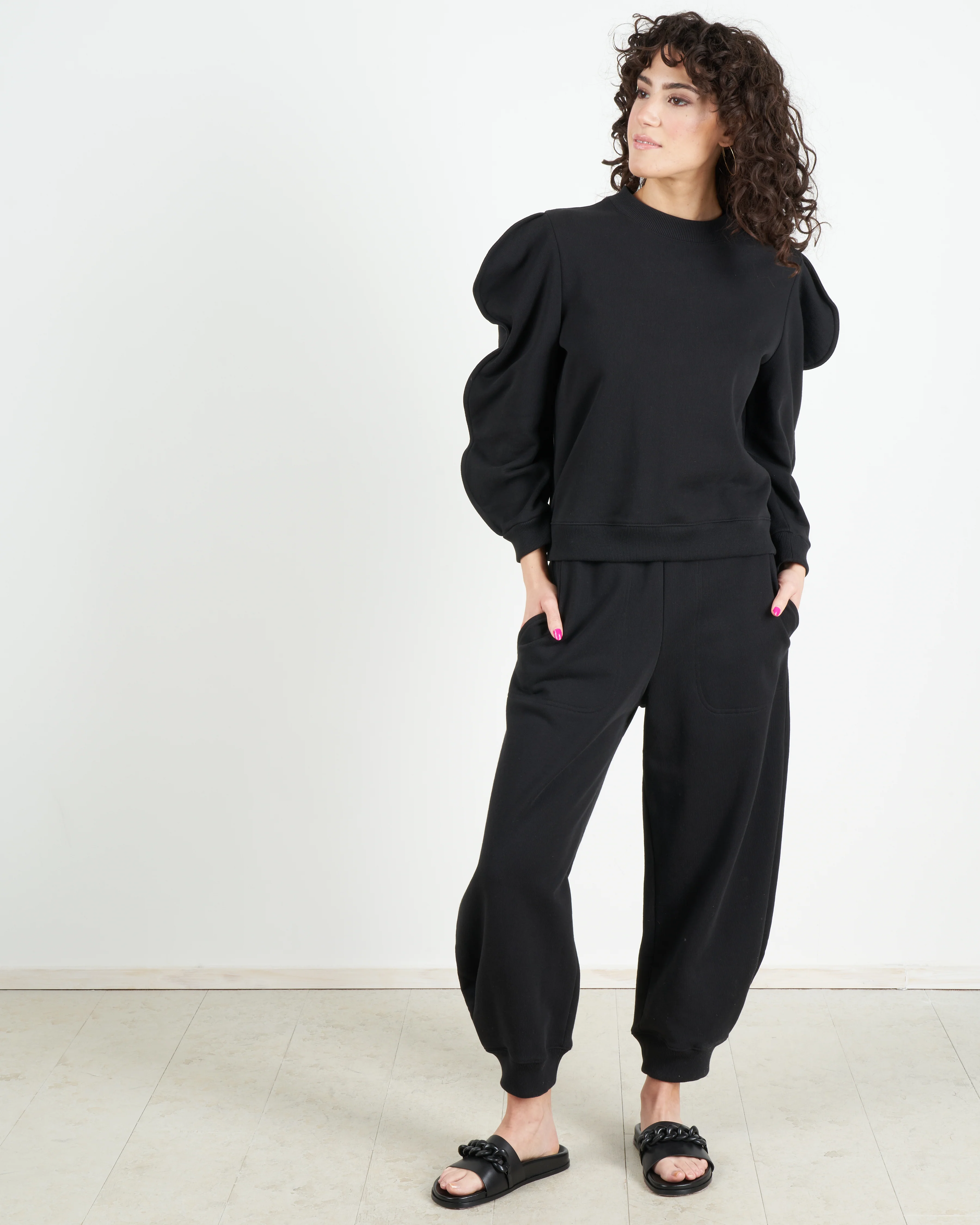 sculpted sweatpant - black - Image 5