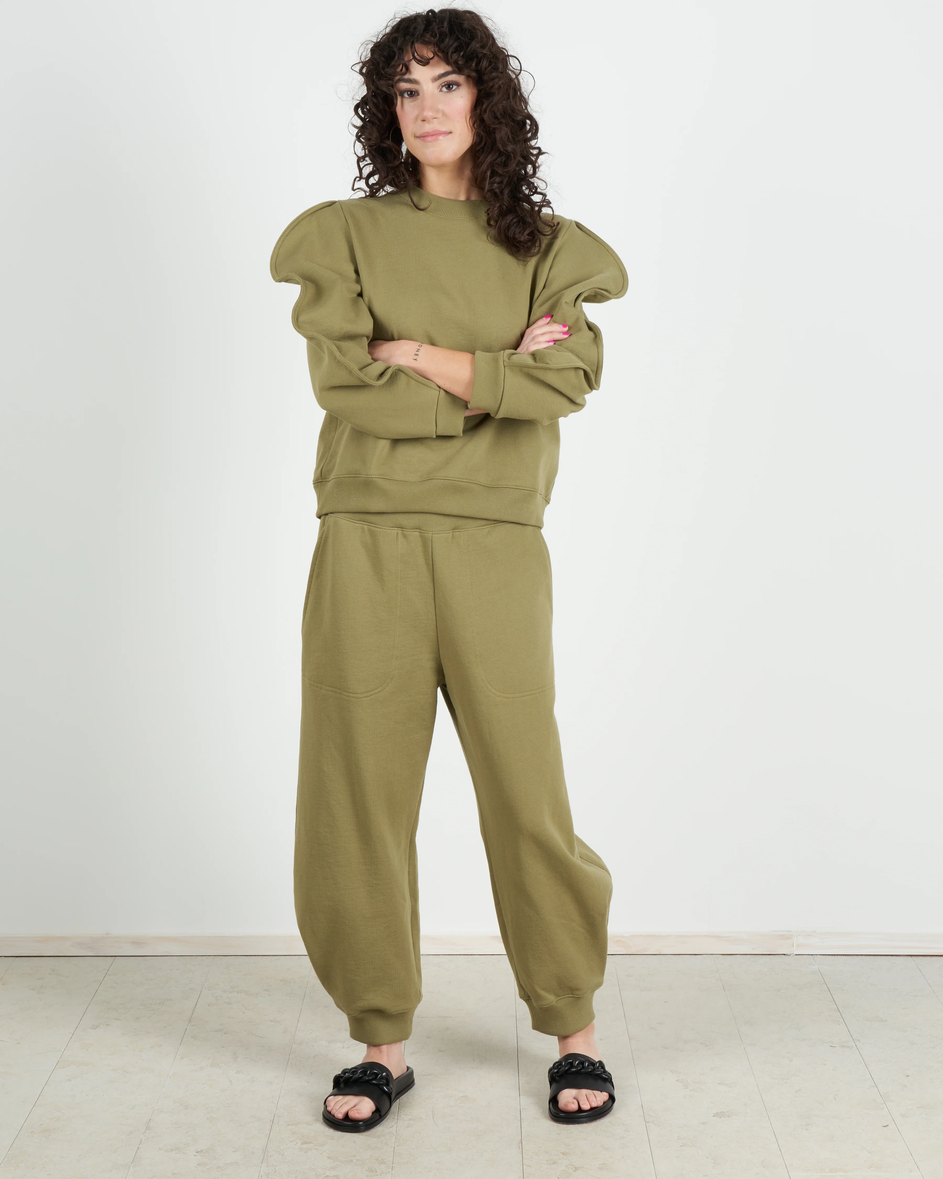 sculpted sweatpant - moss - Image 5