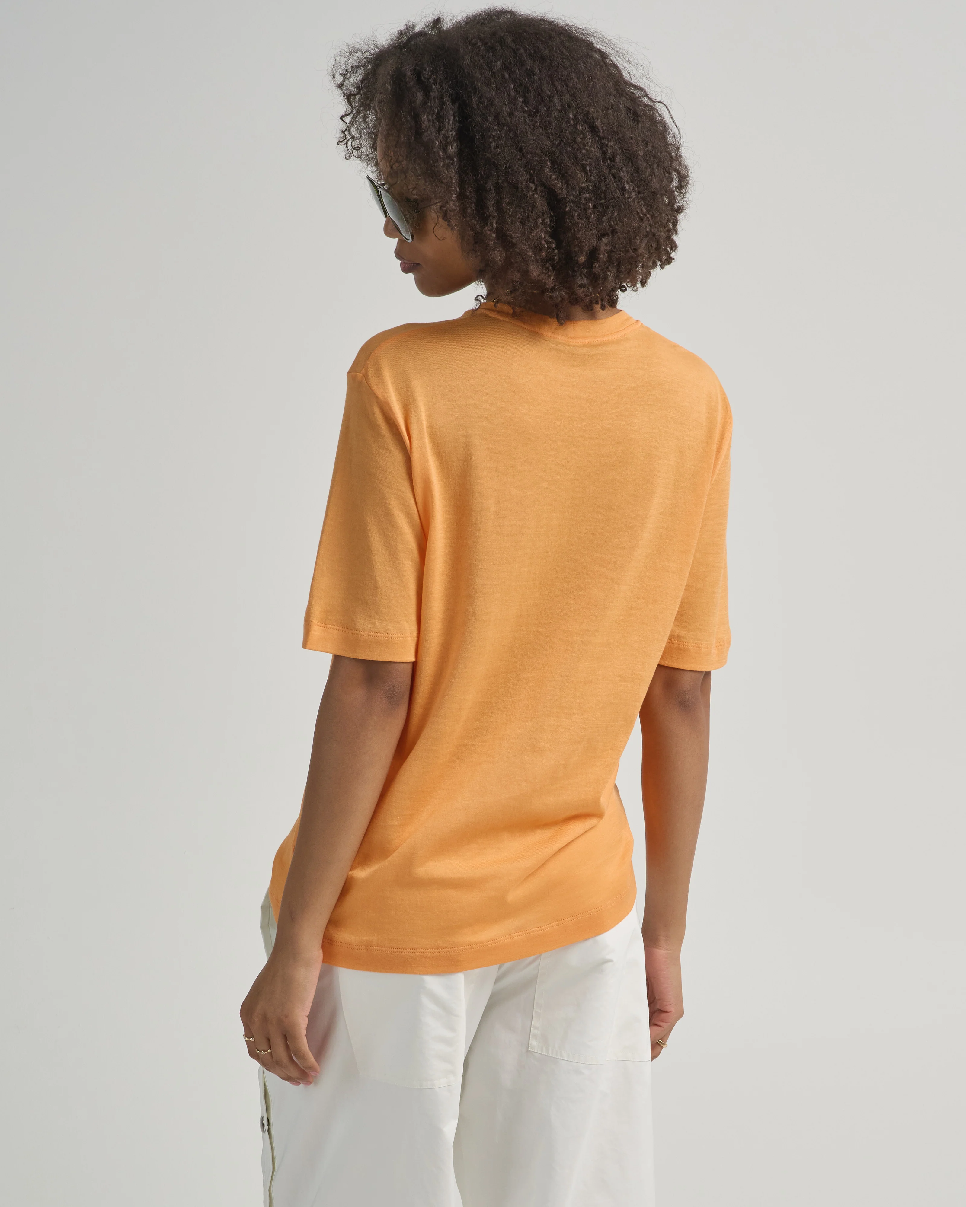 sheer crepe knit mock unisex tee - Image 4