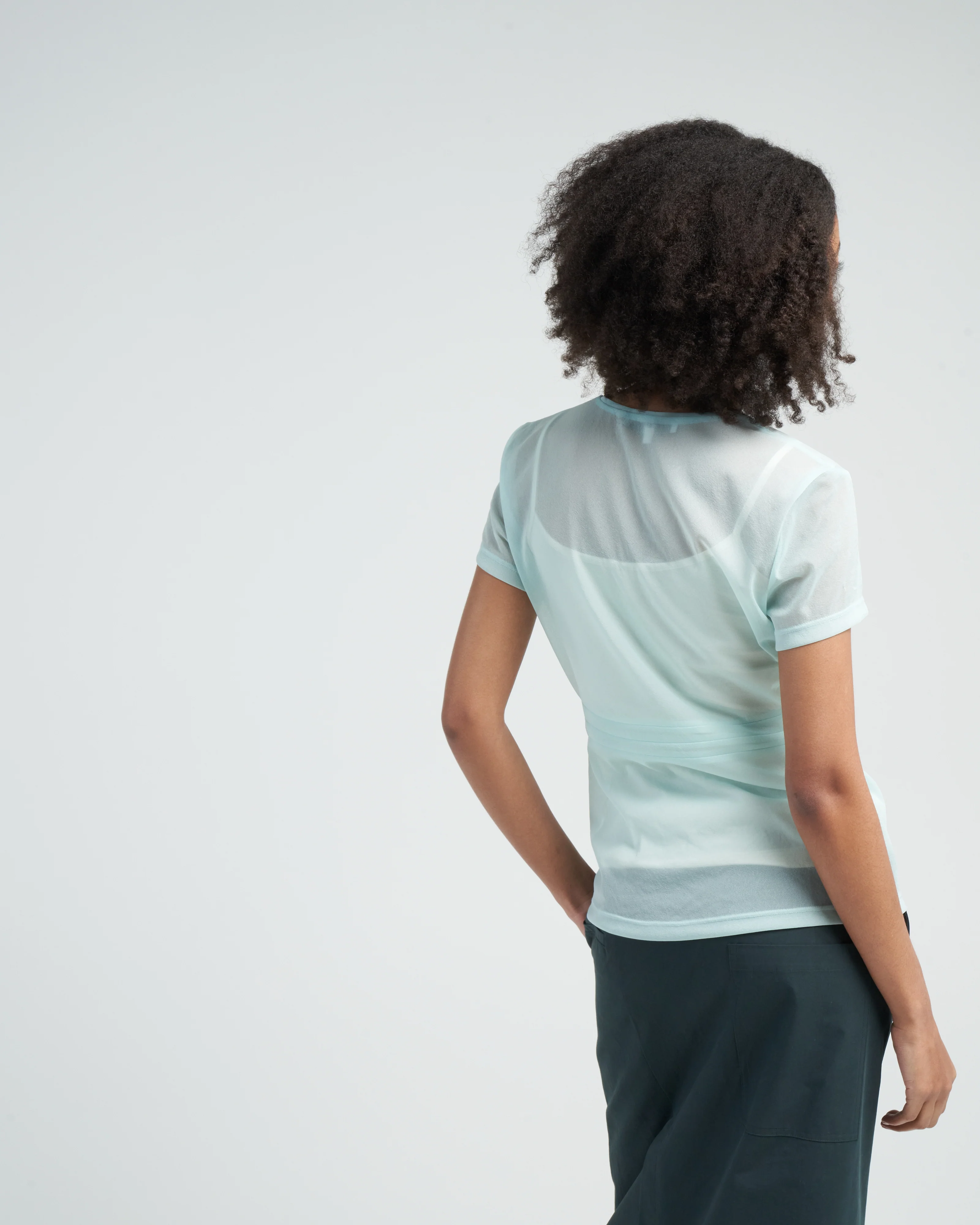 sheer gauze baby tee - mint - Image 4