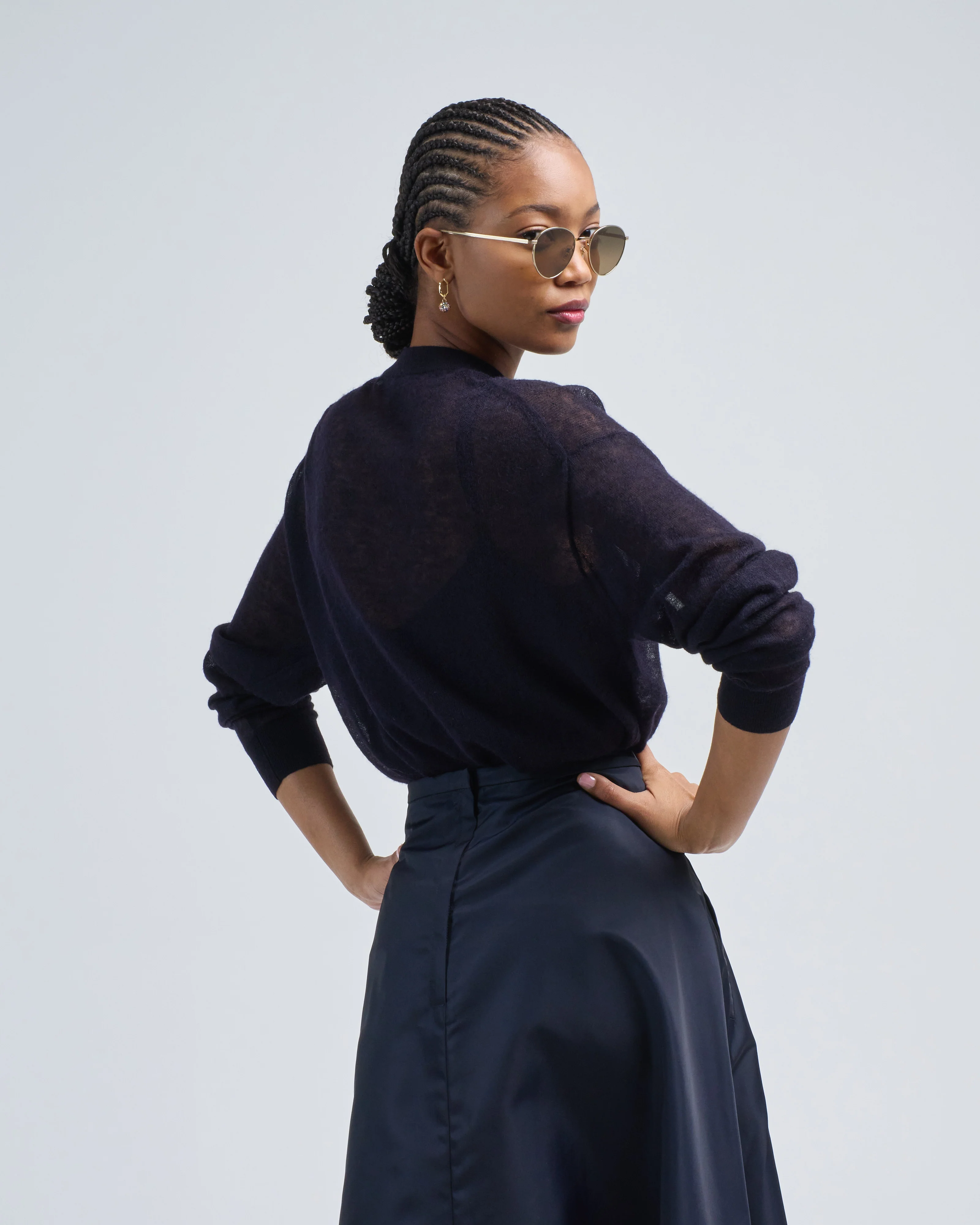sheer sweater crewneck easy pullover - Image 4