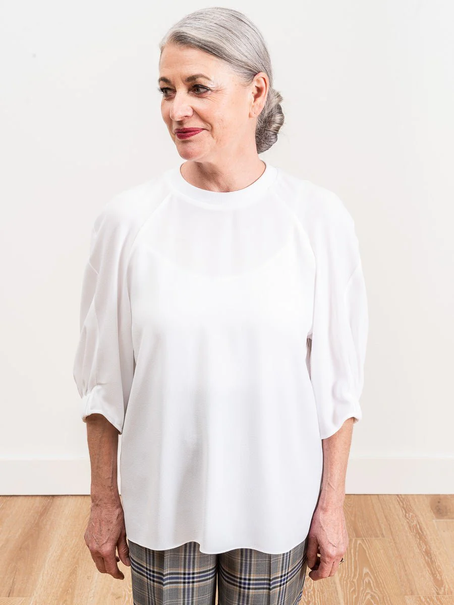 shirred sleeve raglan top - Image 4
