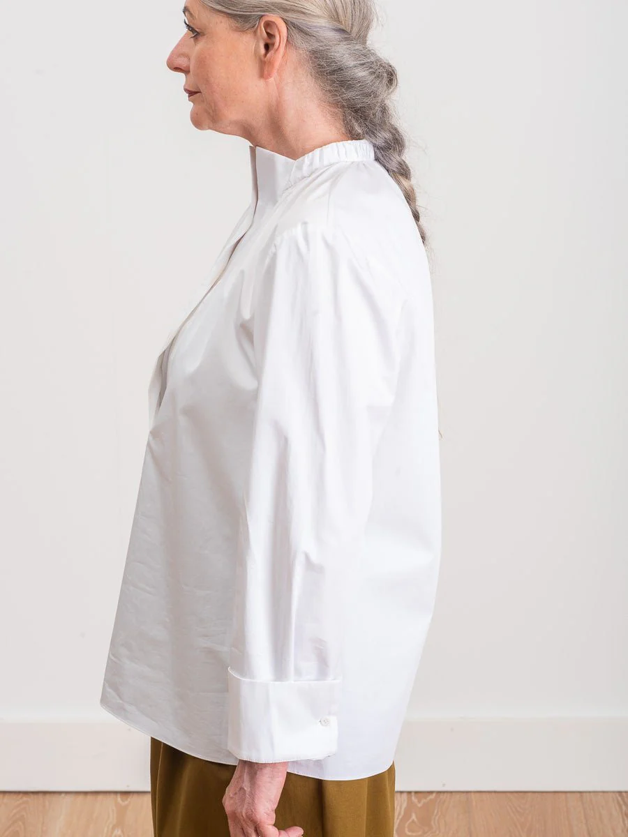 shirred split neck top - Image 3