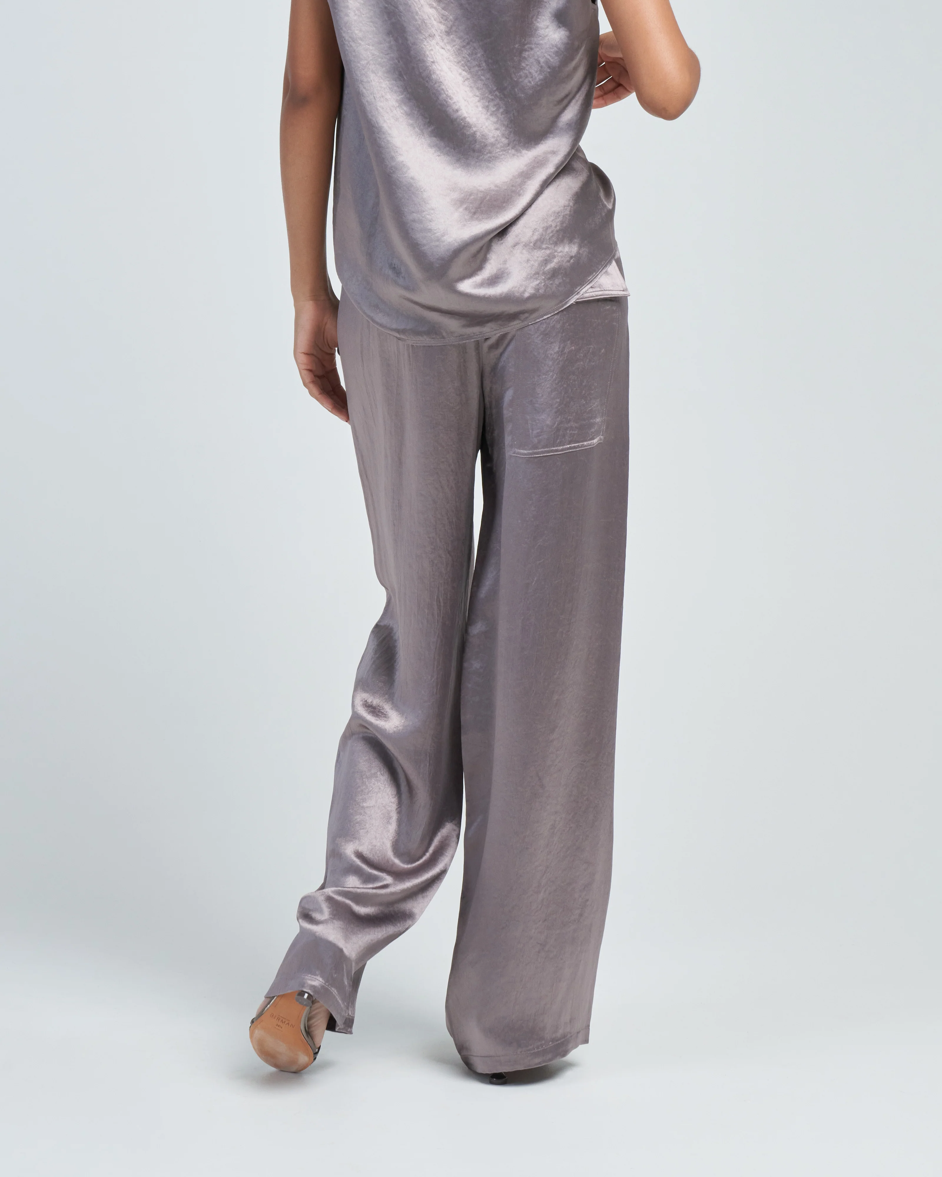 sion satin wide leg pullon pant - Image 4