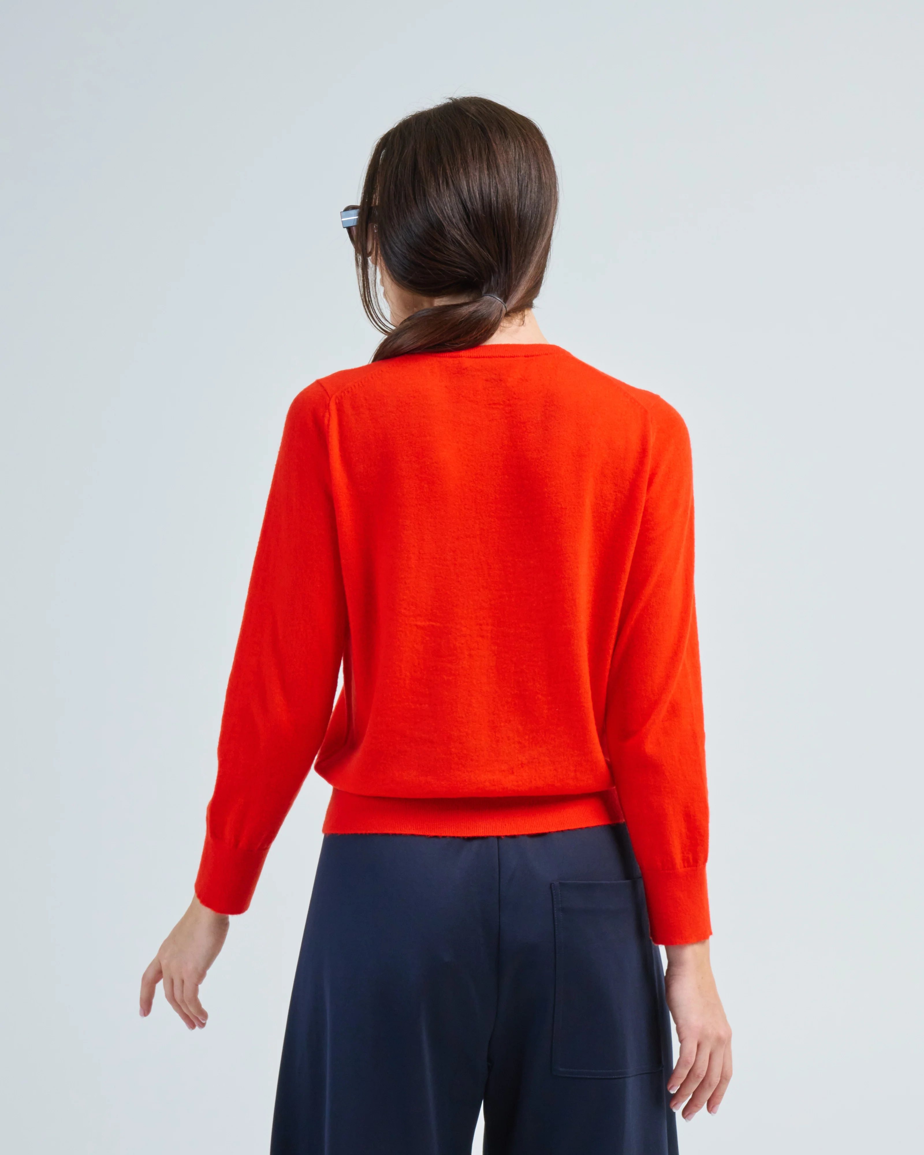 skinlike mercerized wool shrunken cardigan - Image 5