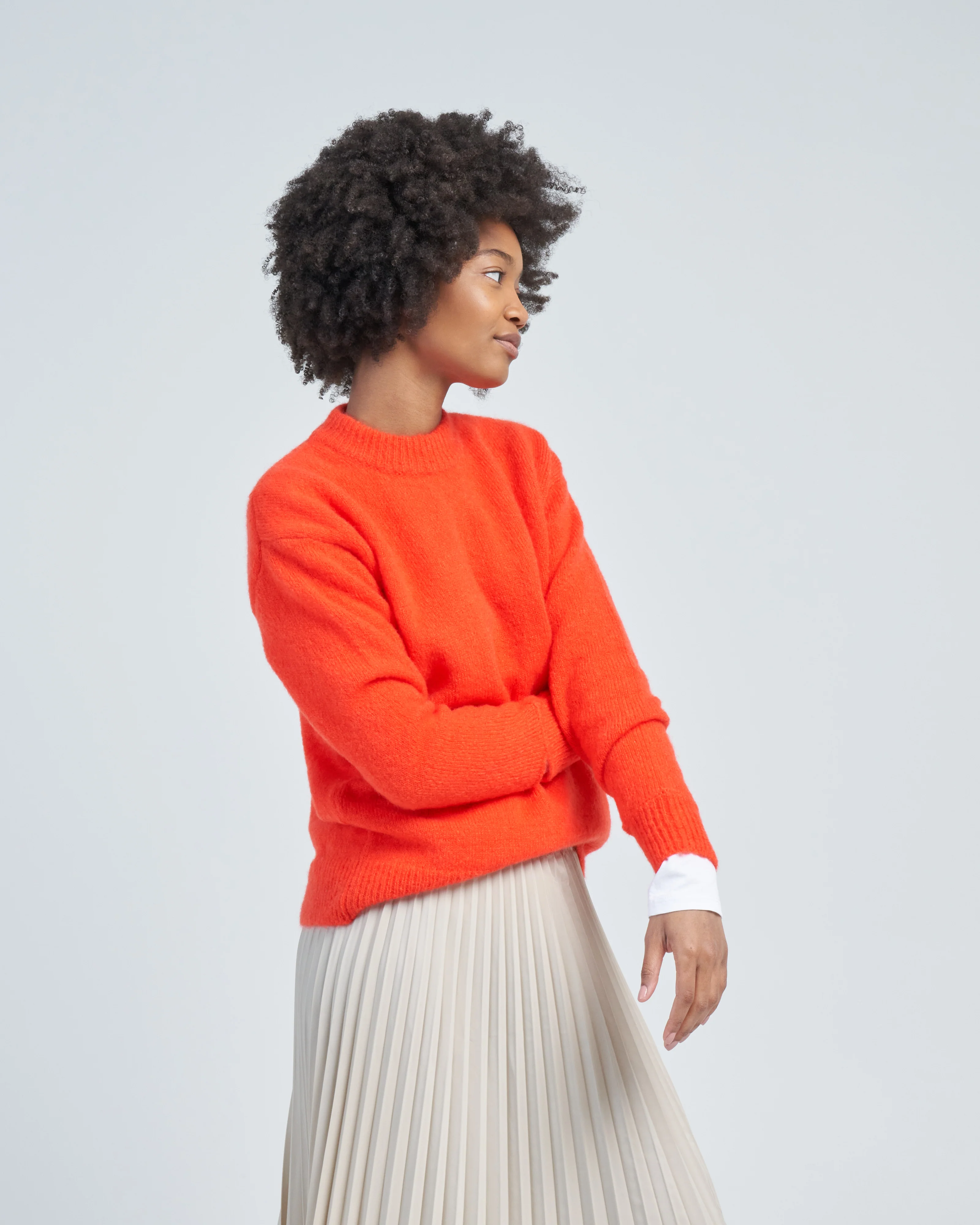 soft mohair crewneck easy pullover - Image 3