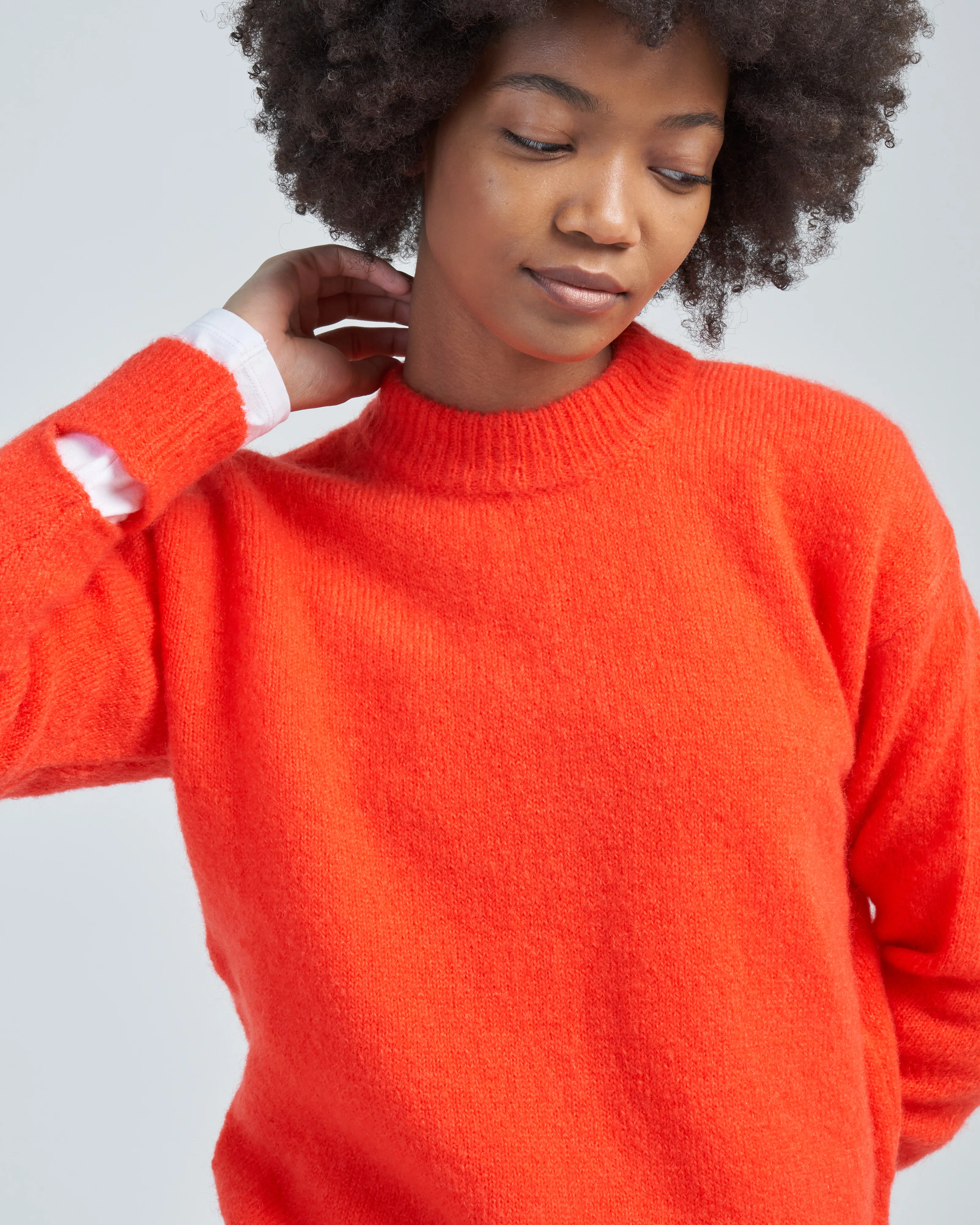 soft mohair crewneck easy pullover - Image 5