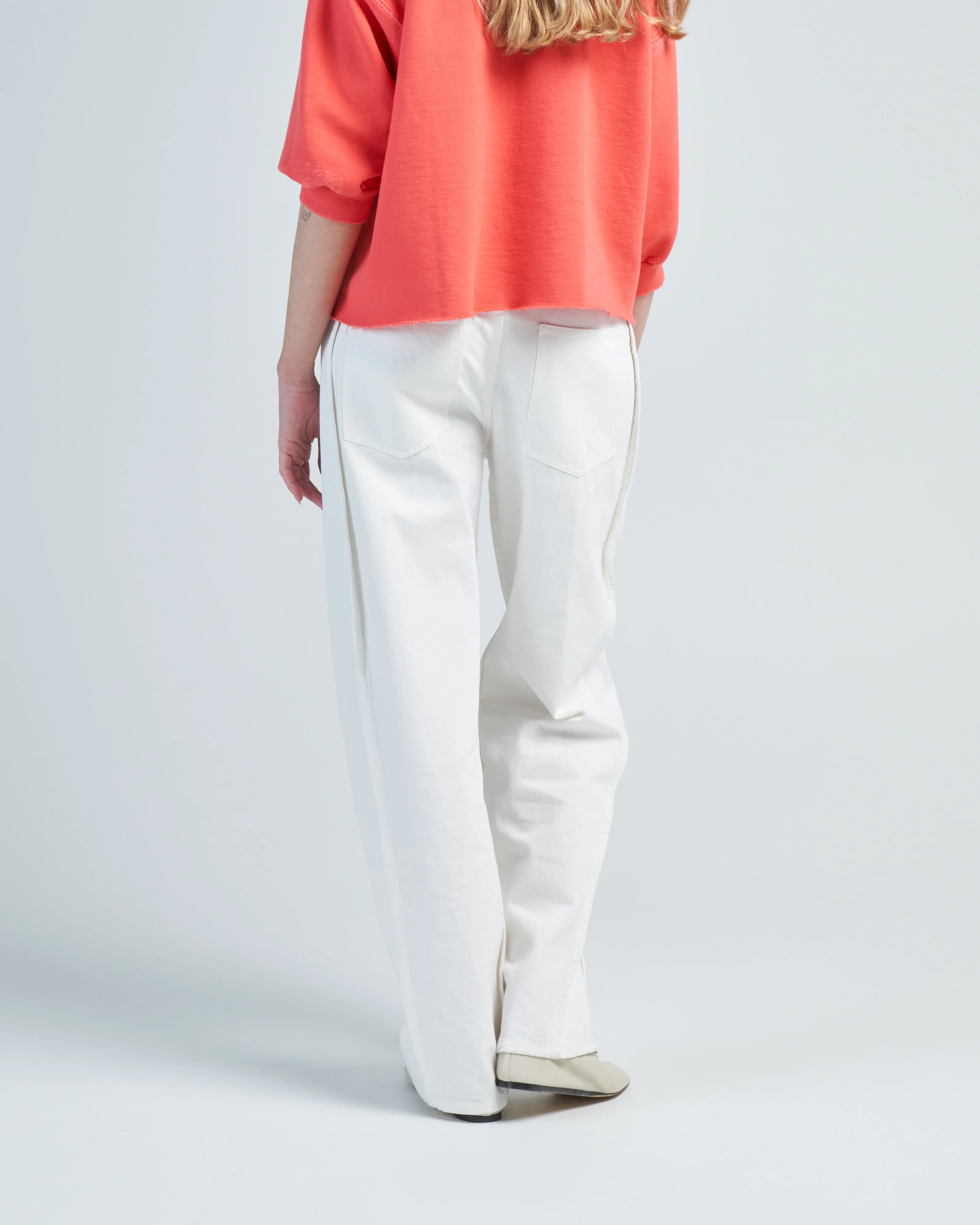 spring denim tuck jean - Image 4