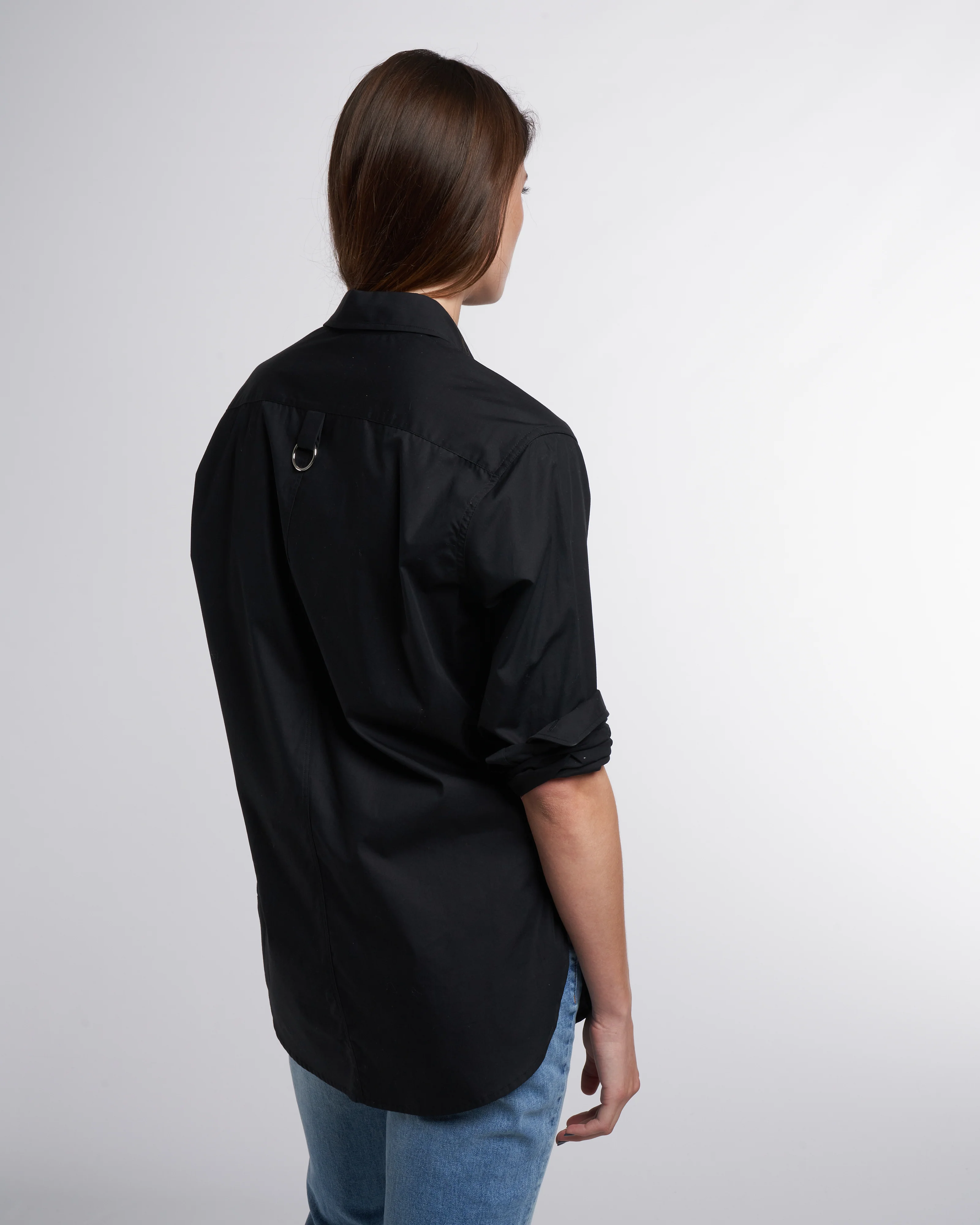 spring shirting mens slim shirt - black - Image 4