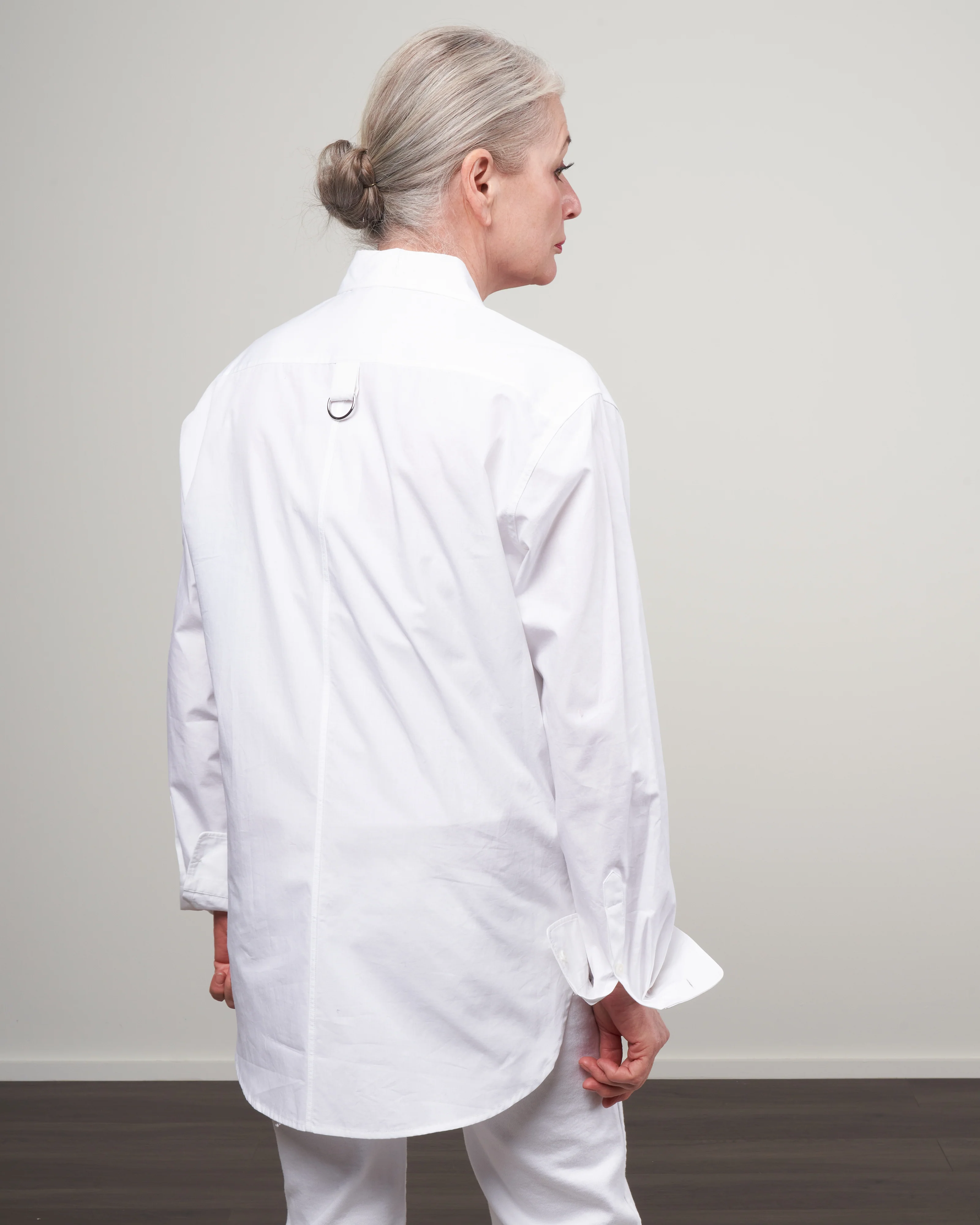 spring shirting mens slim shirt - white - Image 4