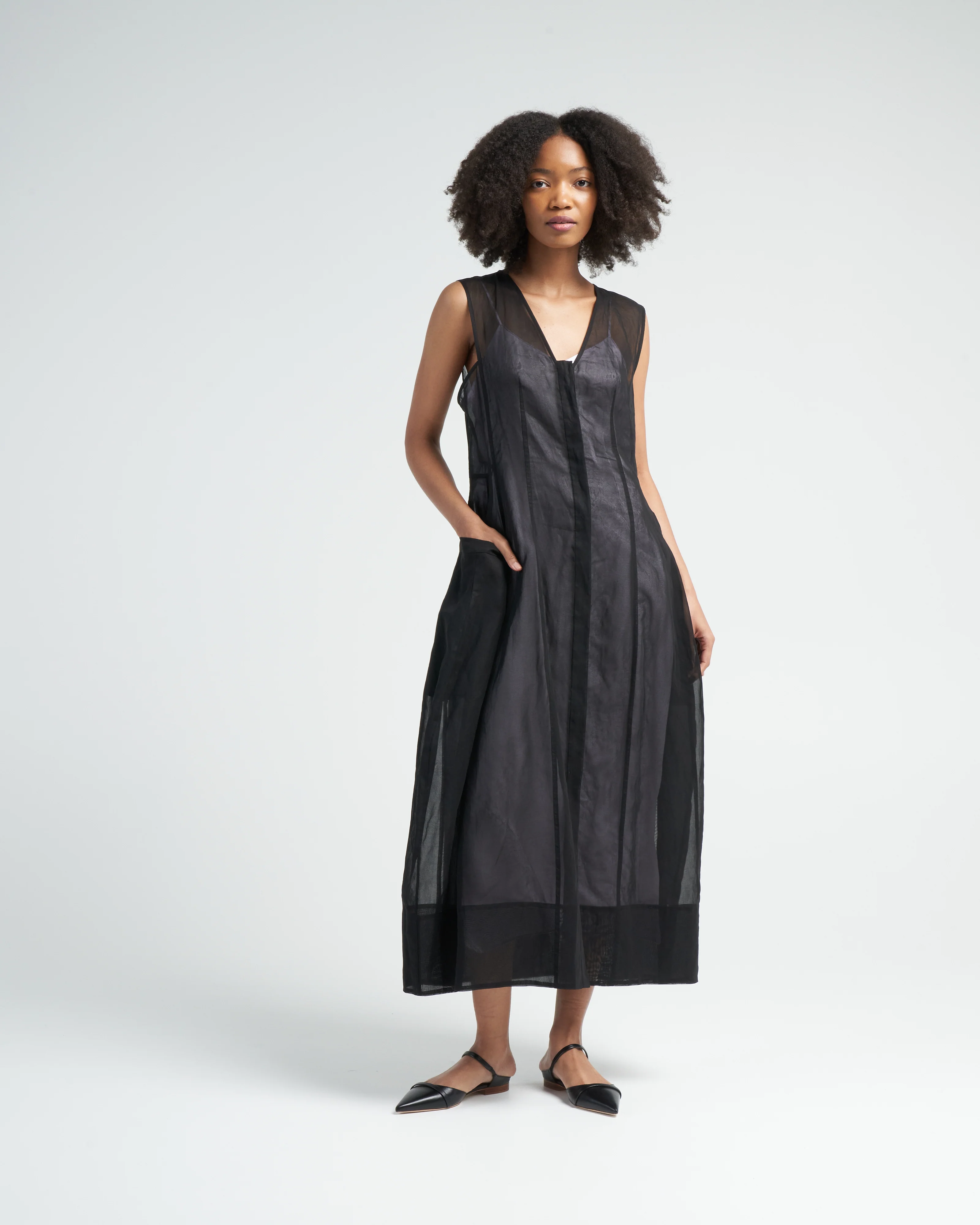 startch cotton organza dress - black - Image 2