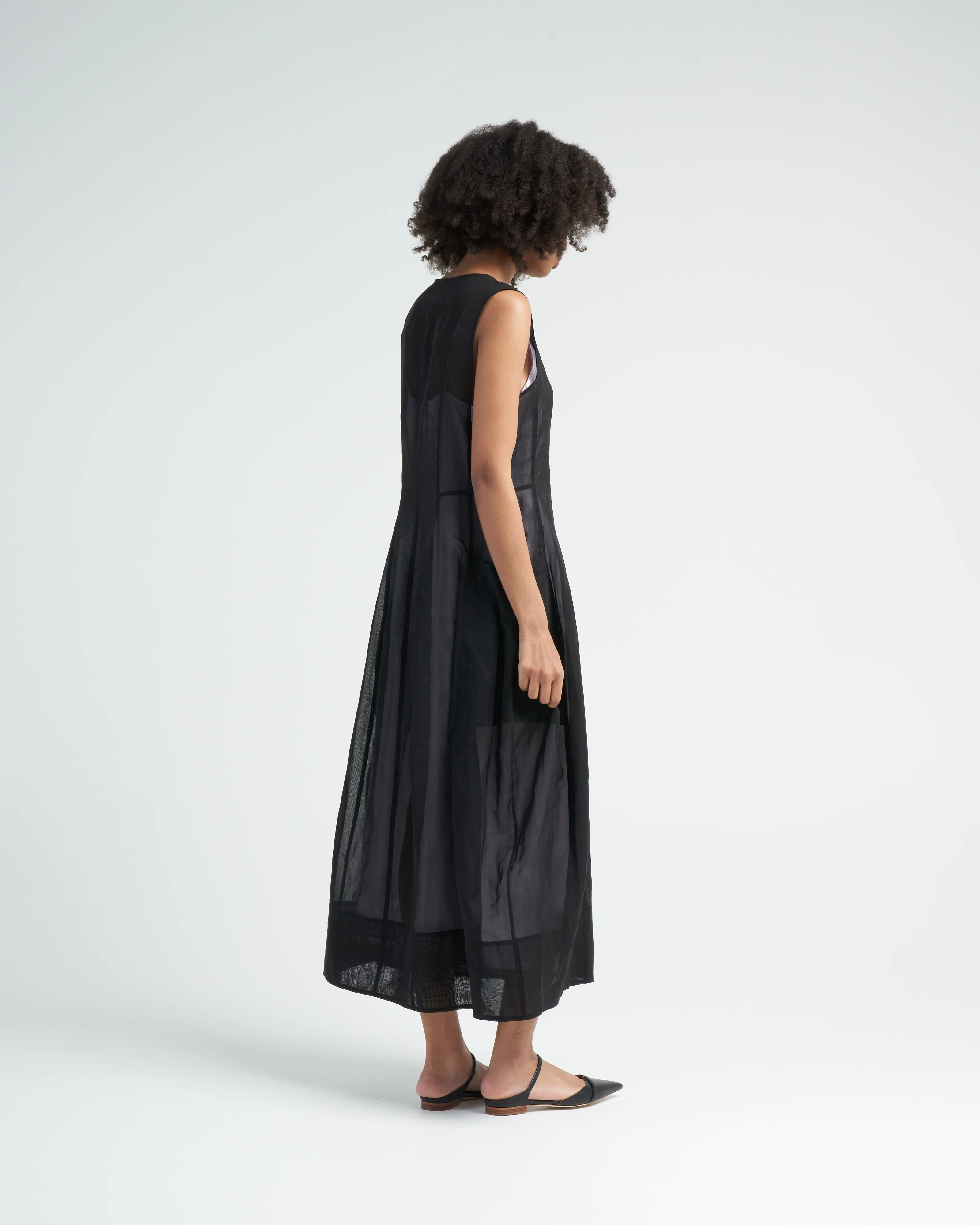 startch cotton organza dress - black - Image 4