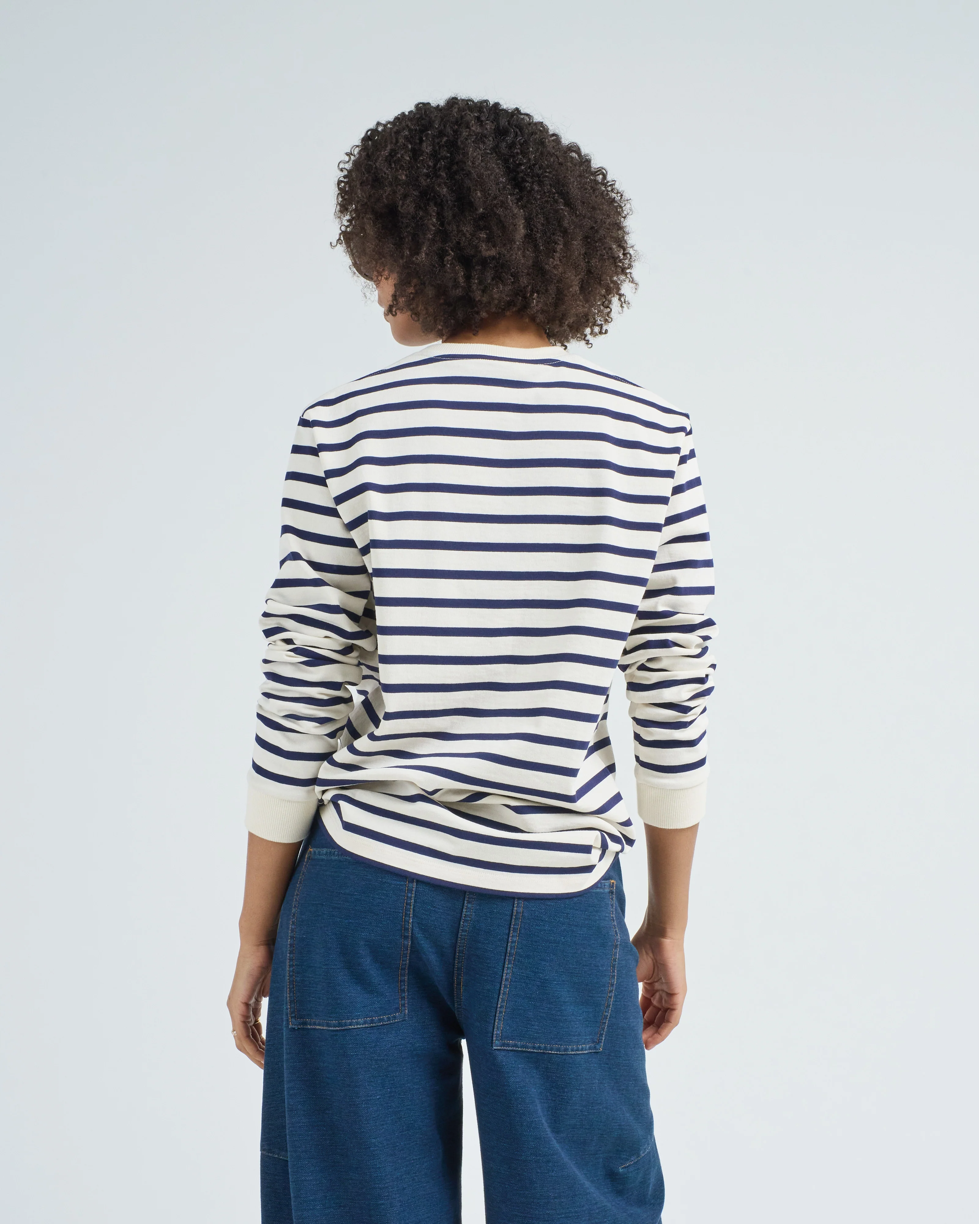 striped perfect t crewneck - Image 5