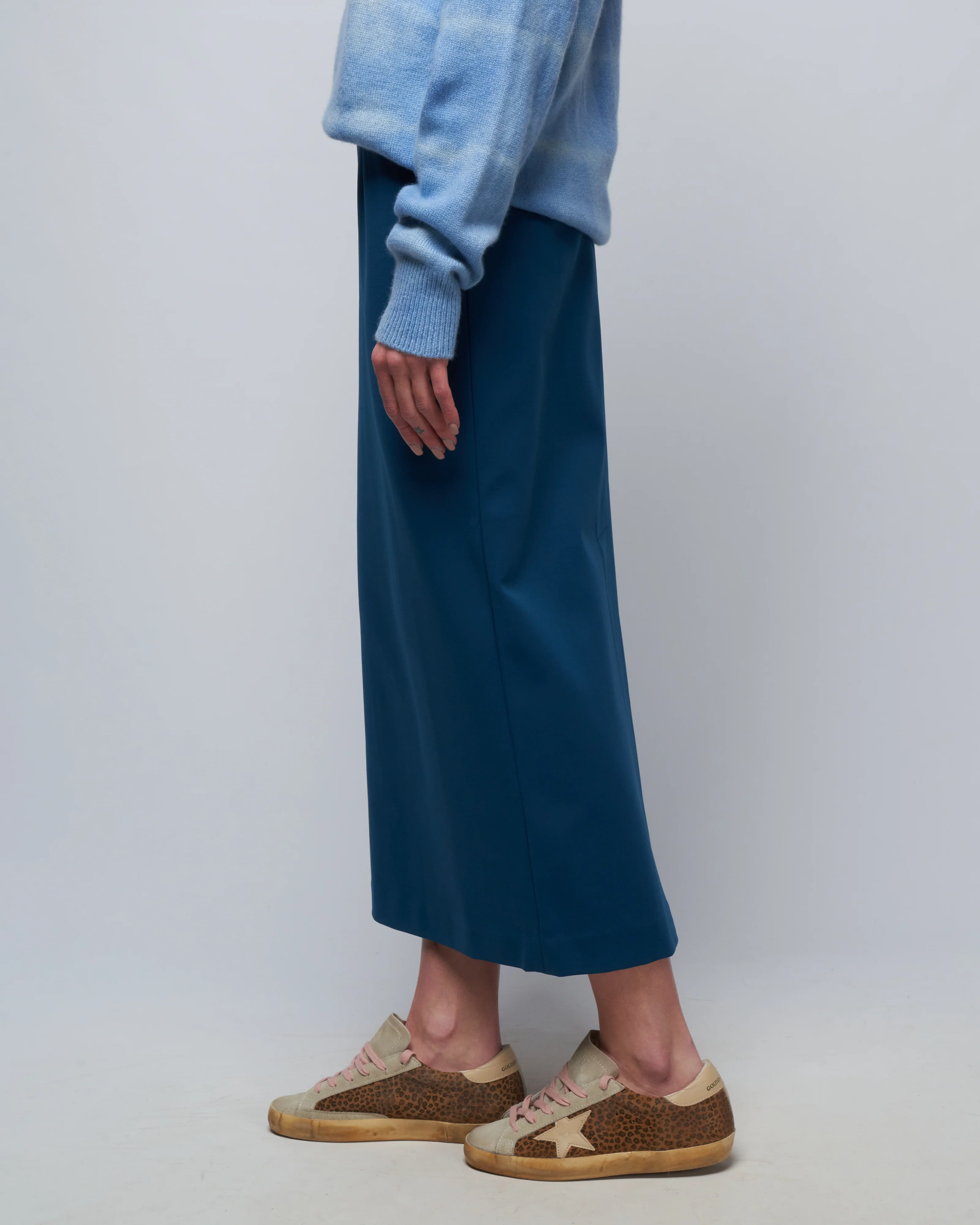 structured knit pencil skirt - azure - Image 3