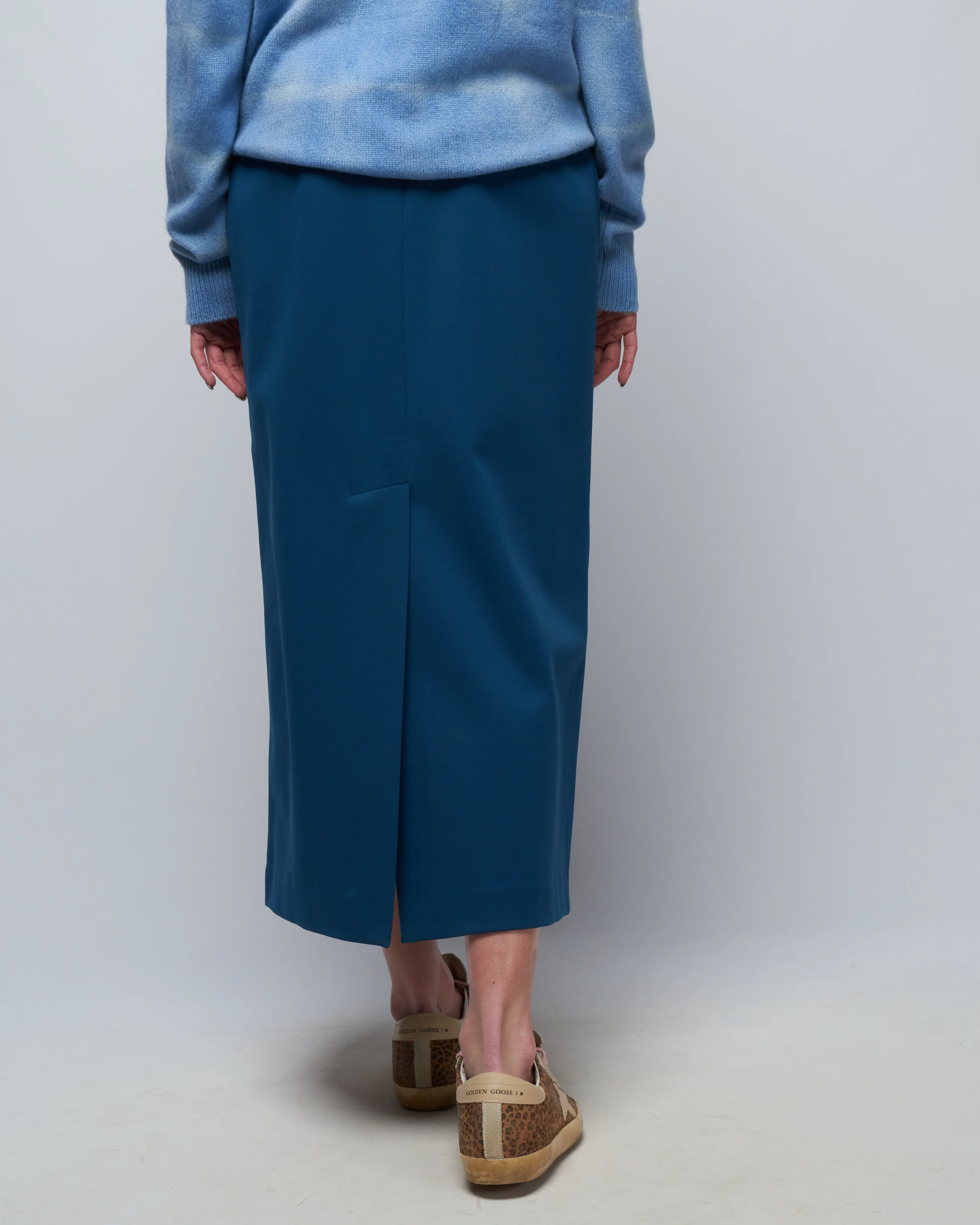structured knit pencil skirt - azure - Image 4
