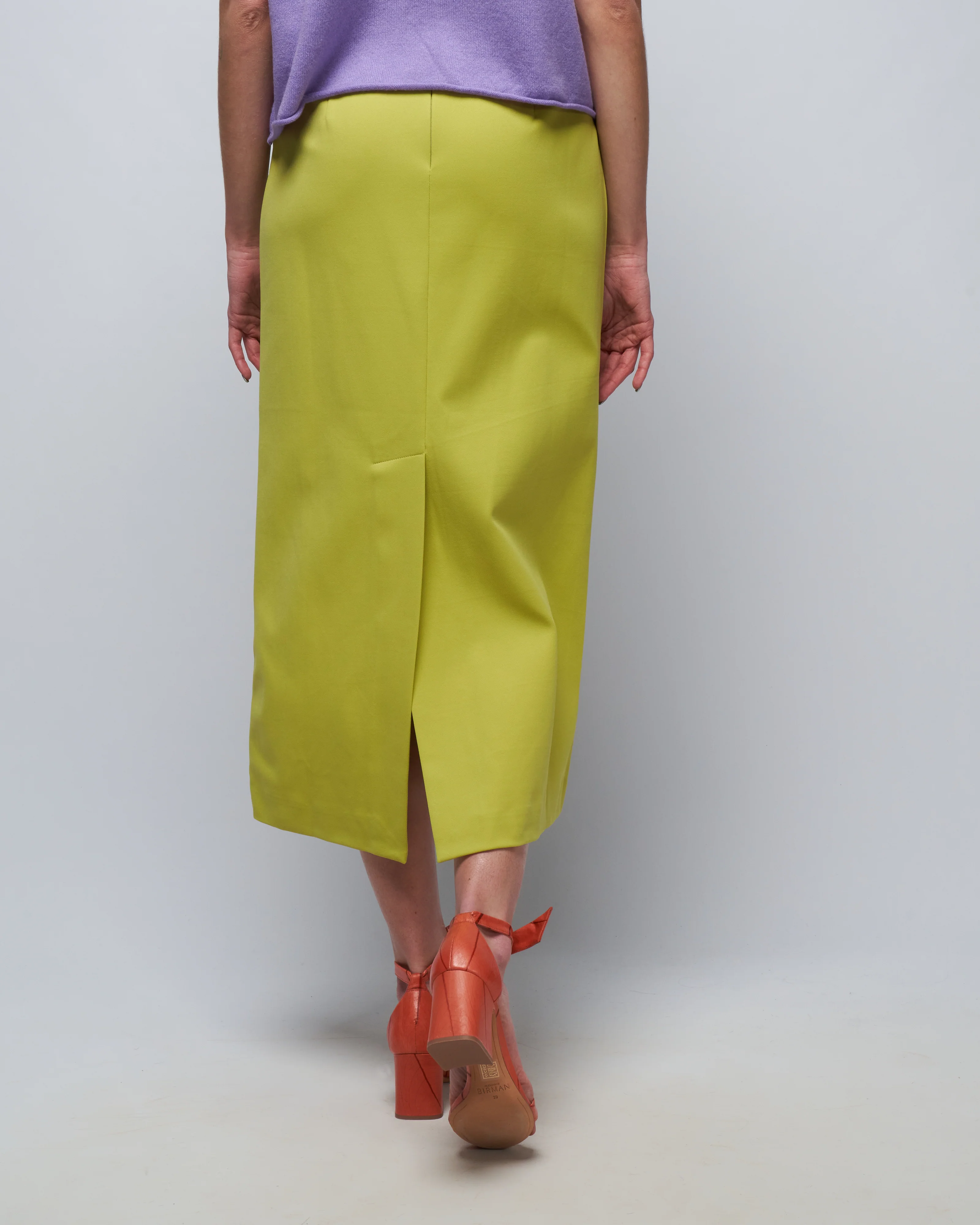 structured knit pencil skirt - geko green - Image 4