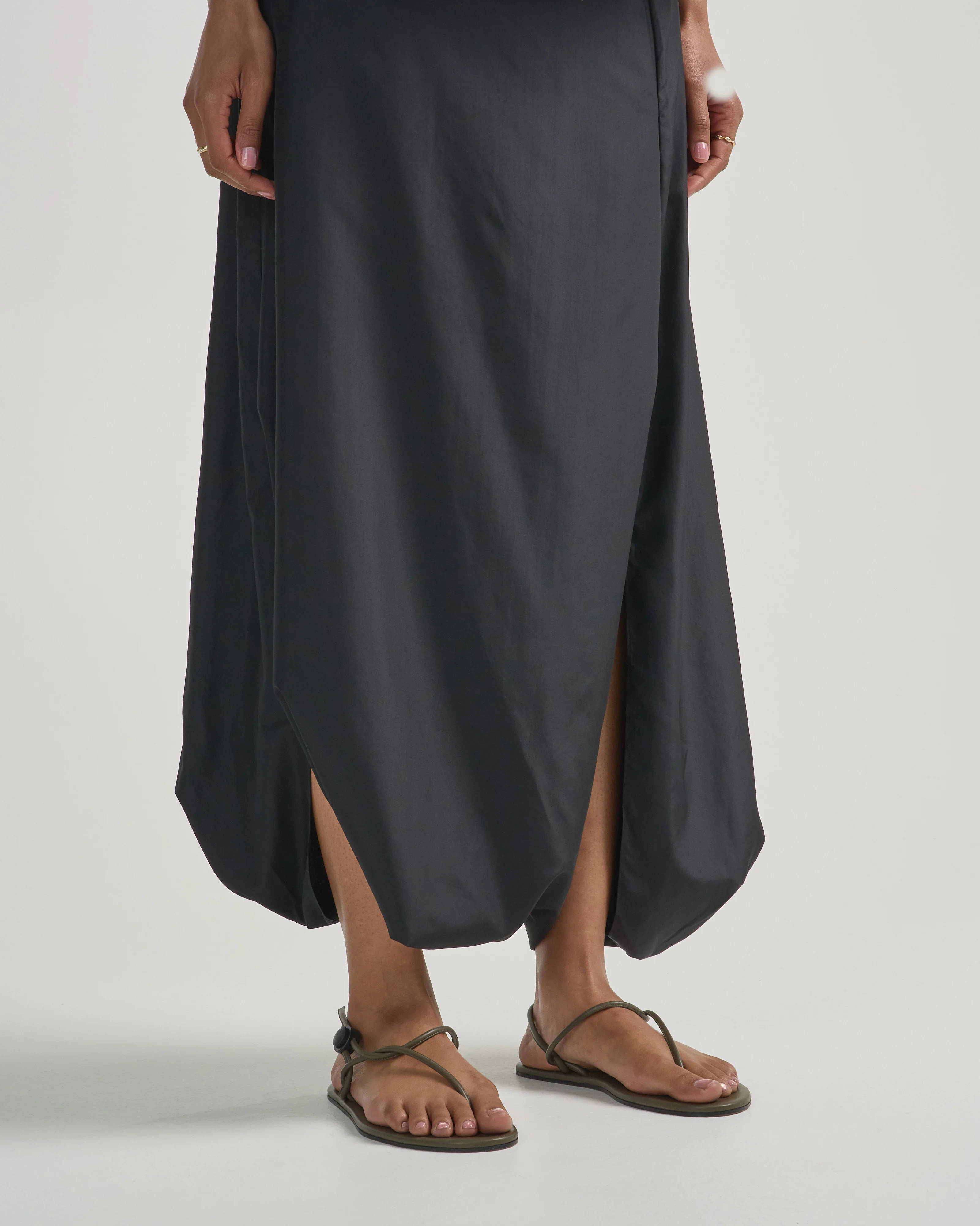 summer nylon flat front jalousie skirt - Image 2