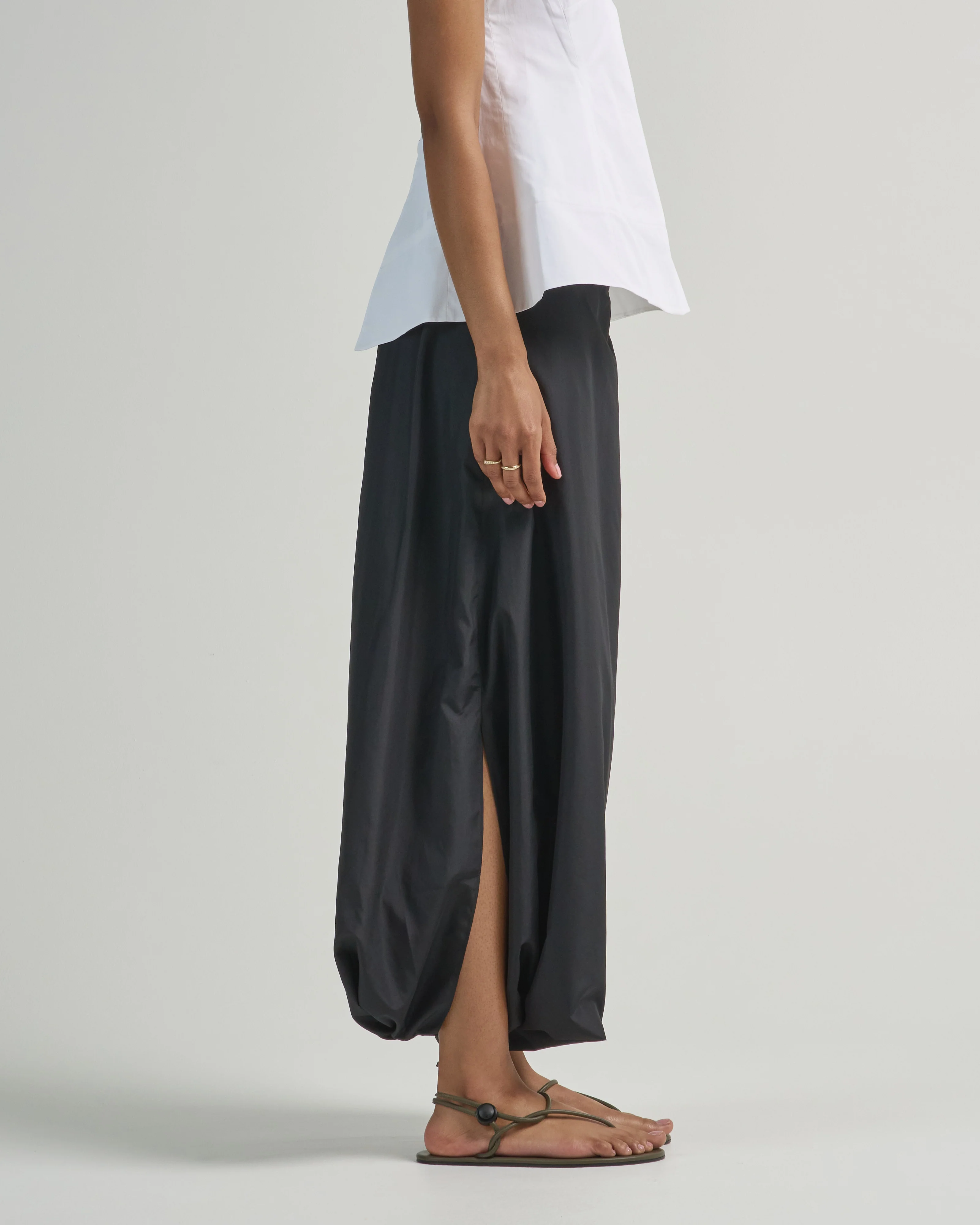 summer nylon flat front jalousie skirt - Image 4