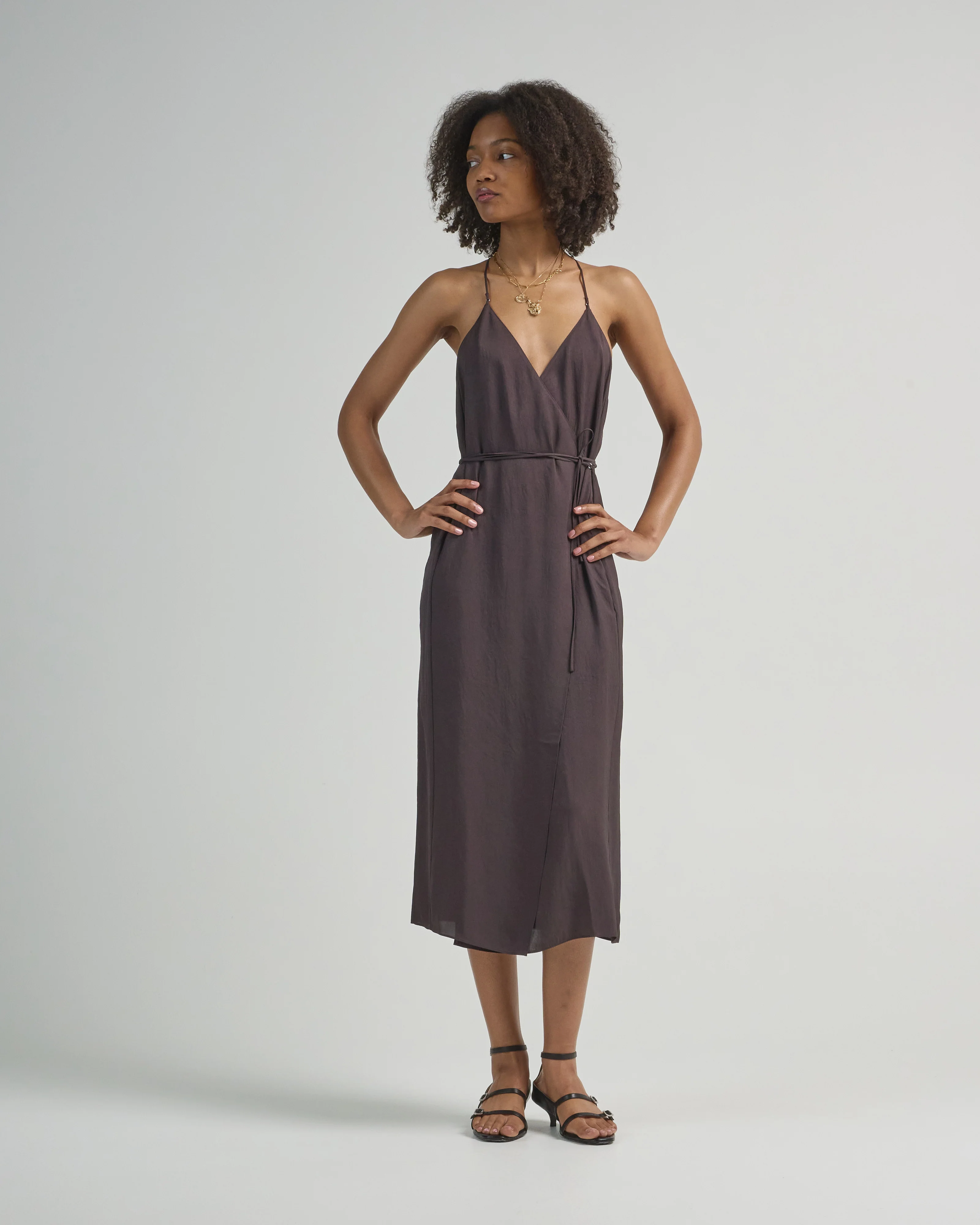 summer slip wrap dress
